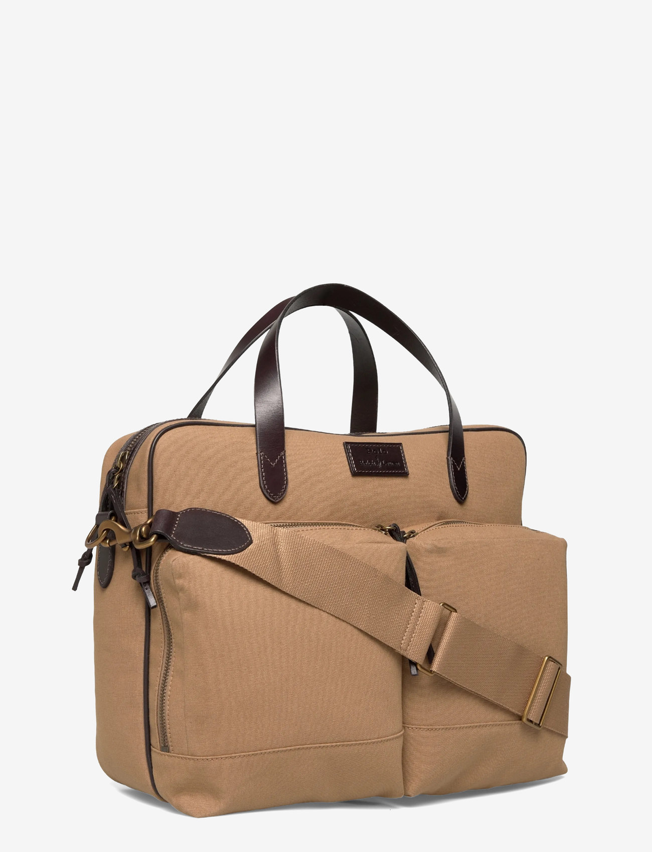 Polo Ralph Lauren - Leather-Trim Canvas Commuter Bag - shop by occasion - montana khaki/bro - 2