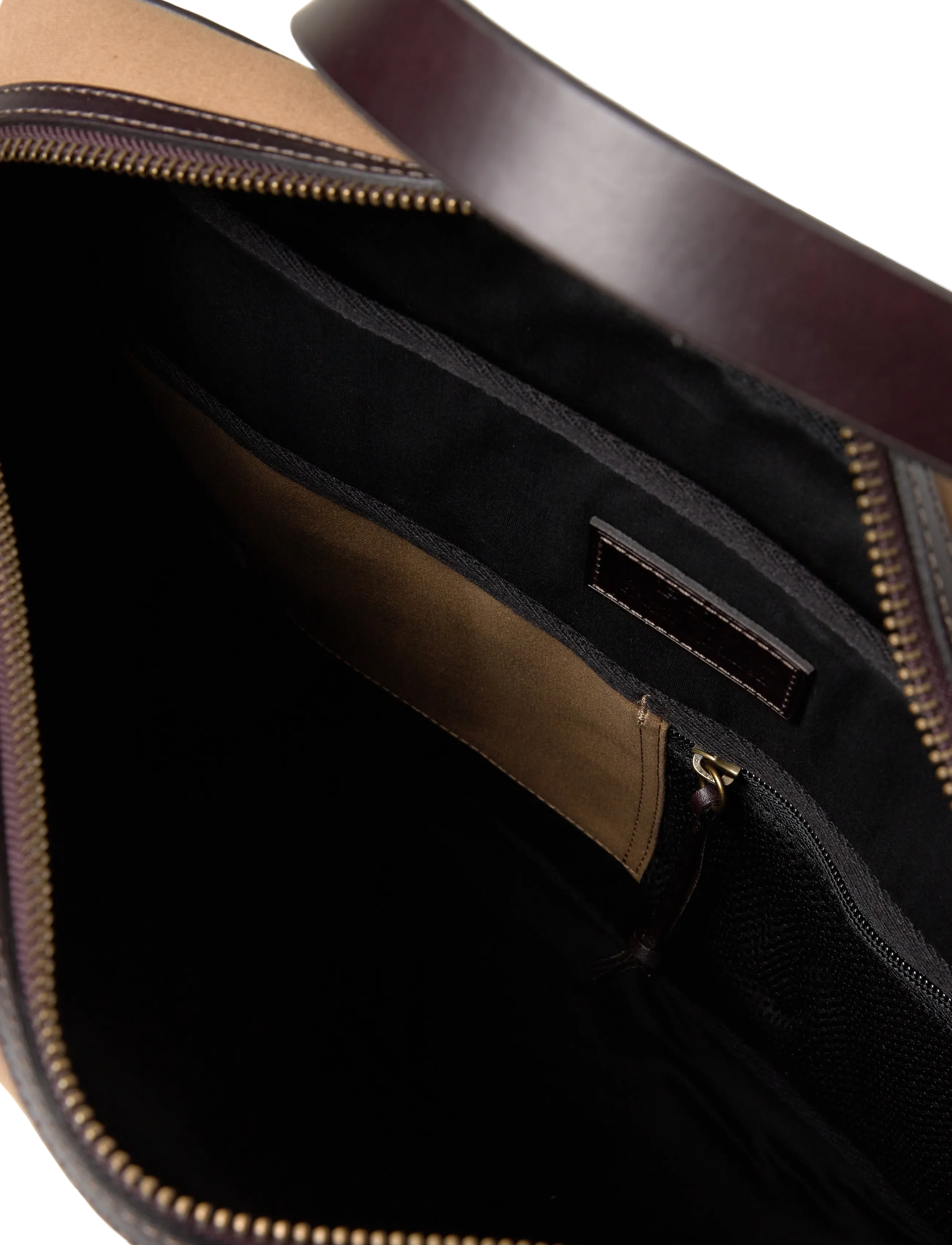 Polo Ralph Lauren - Leather-Trim Canvas Commuter Bag - osta olukorra järgi - montana khaki/bro - 4