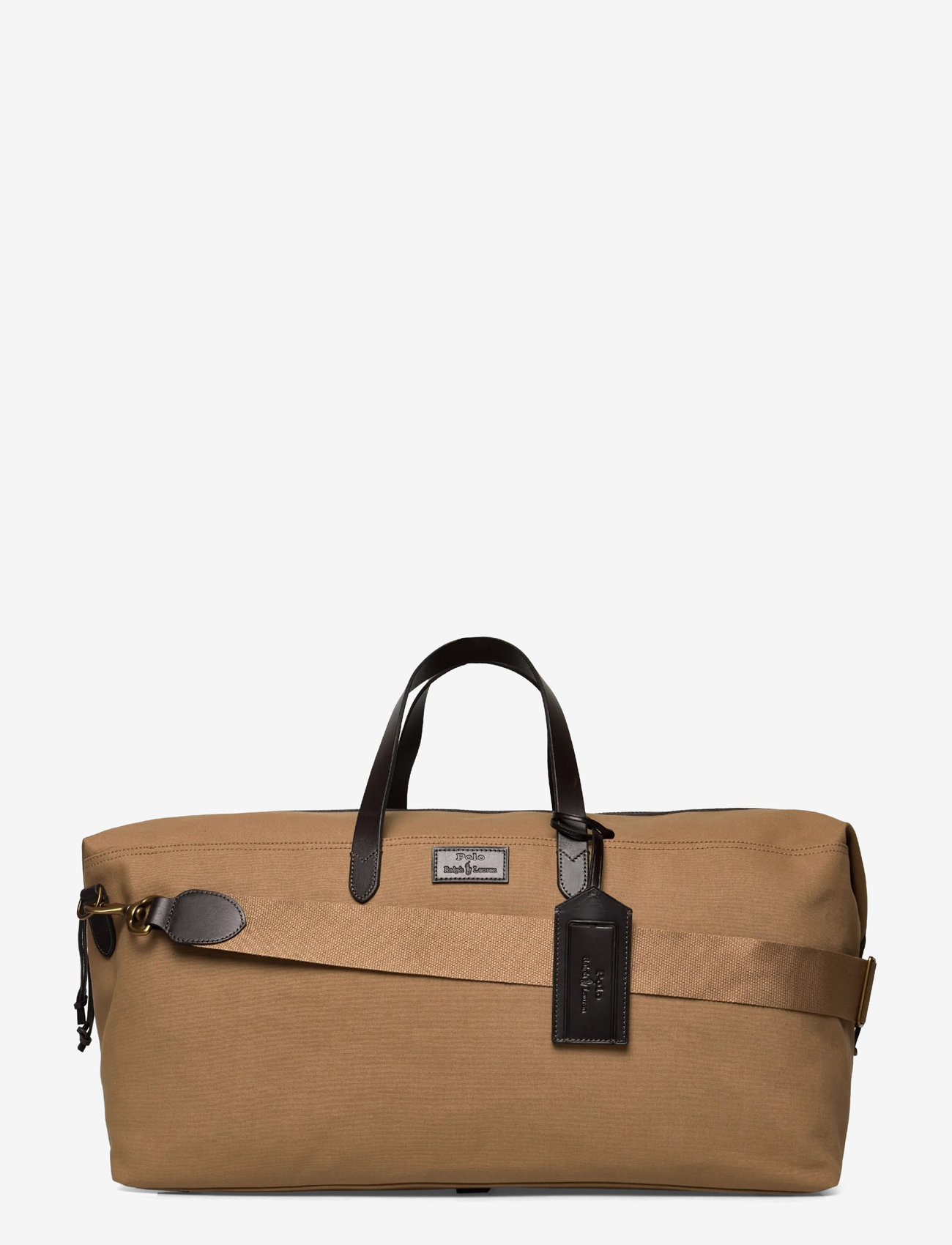 Polo Ralph Lauren - Leather-Trim Canvas Duffel - shoppa efter tillfälle - montana khaki/bro - 0