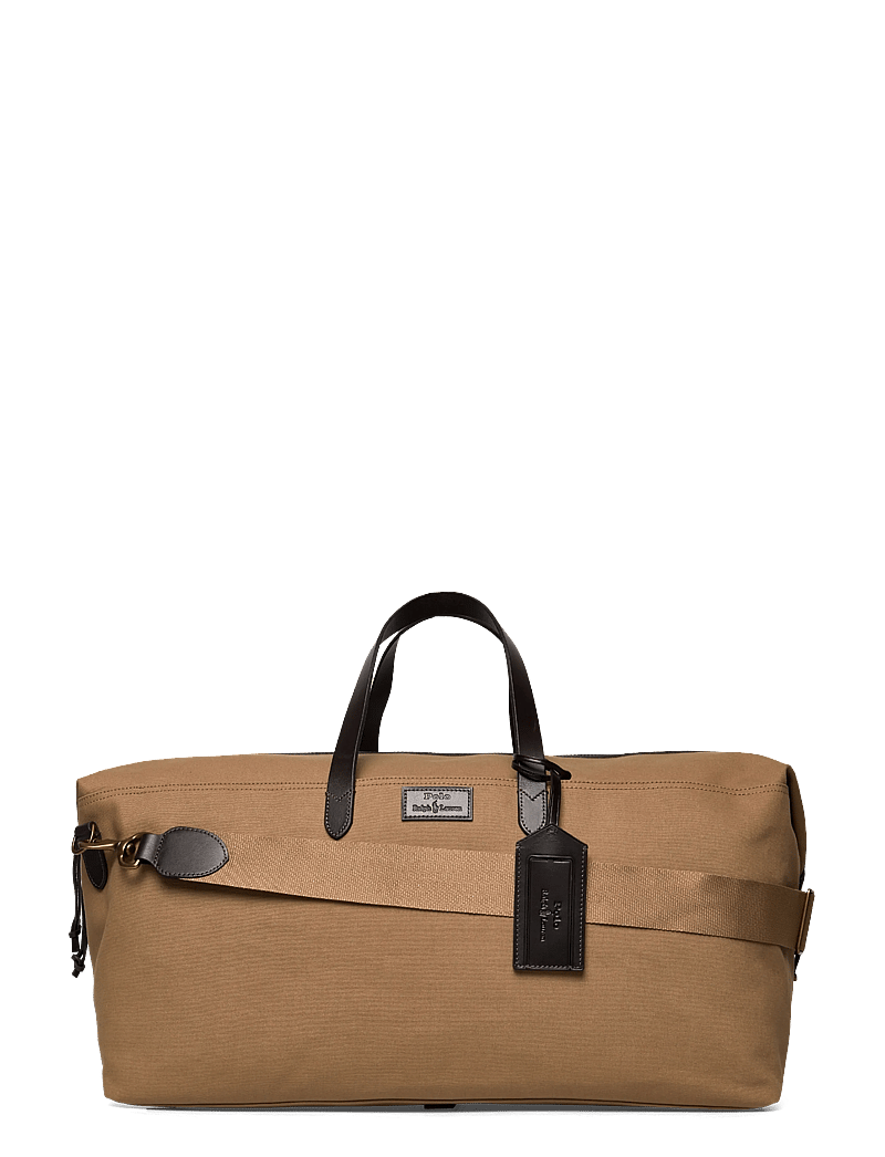 Polo Ralph Lauren - Leather-Trim Canvas Duffel - shoppa efter tillfälle - montana khaki/bro - 0