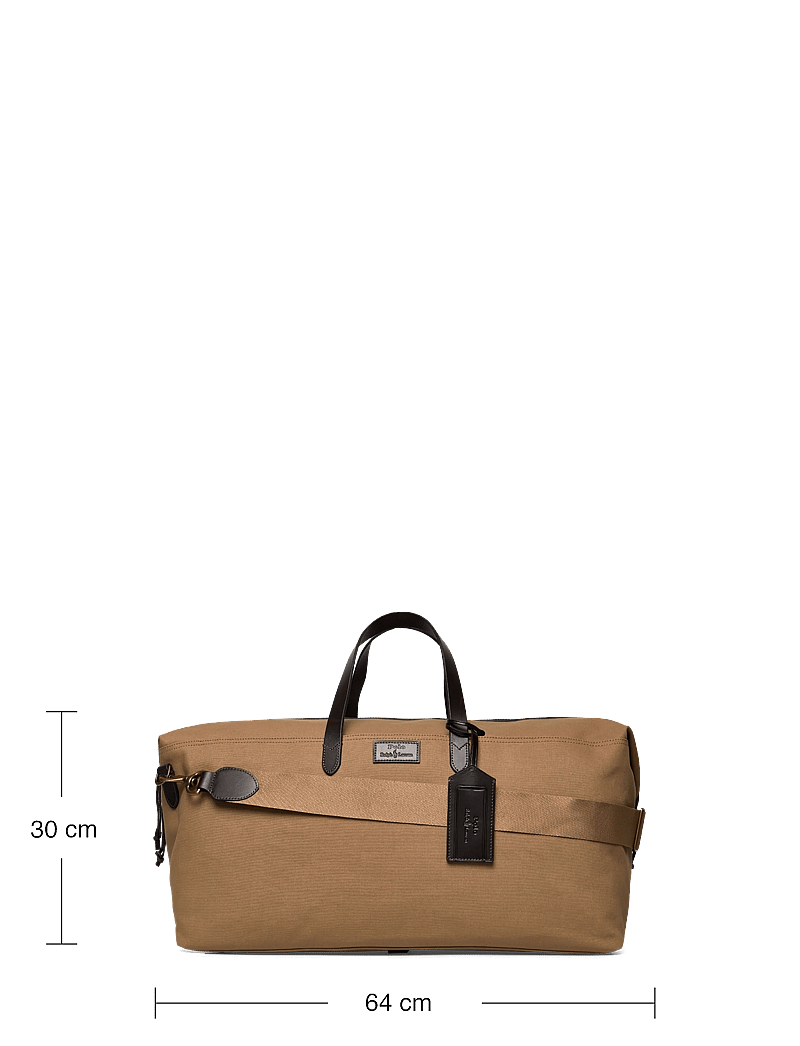 Polo Ralph Lauren - Leather-Trim Canvas Duffel - shoppa efter tillfälle - montana khaki/bro - 3