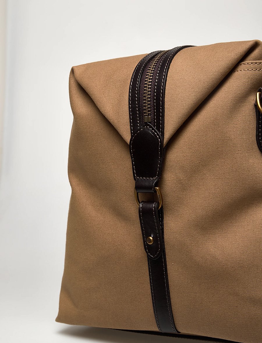 Polo Ralph Lauren - Leather-Trim Canvas Duffel - nach anlass kaufen - montana khaki/bro - 4