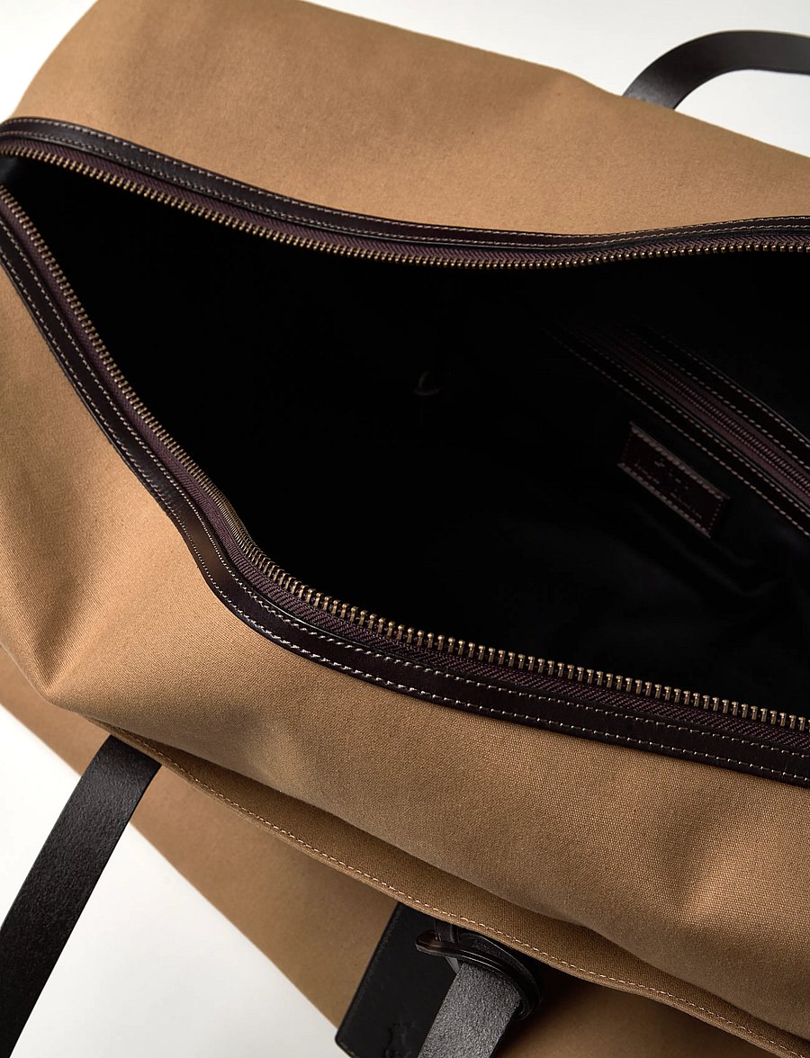 Polo Ralph Lauren - Leather-Trim Canvas Duffel - nach anlass kaufen - montana khaki/bro - 5