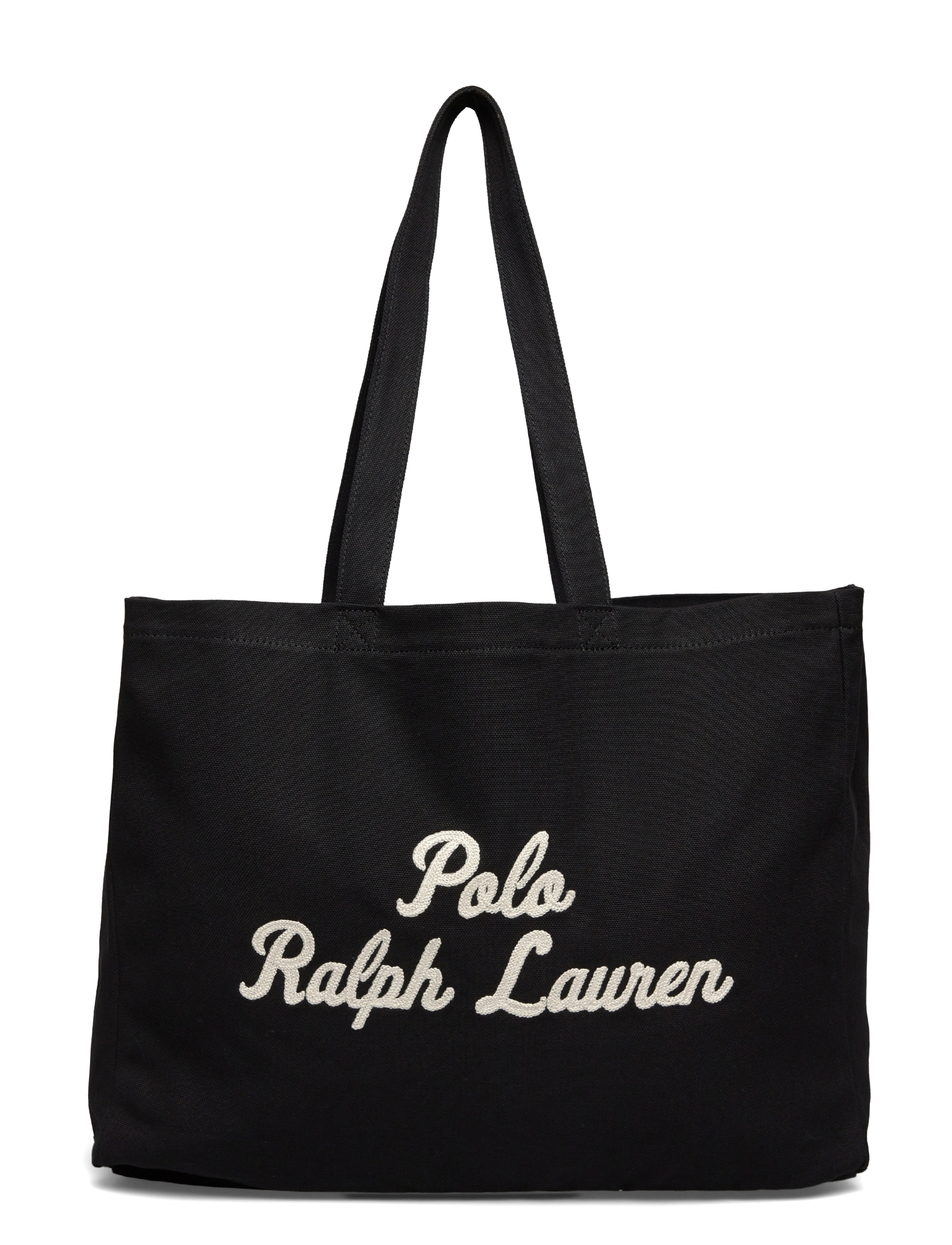 Polo Ralph Lauren Embroidered Canvas Tote - Tassen - BLACK / black
