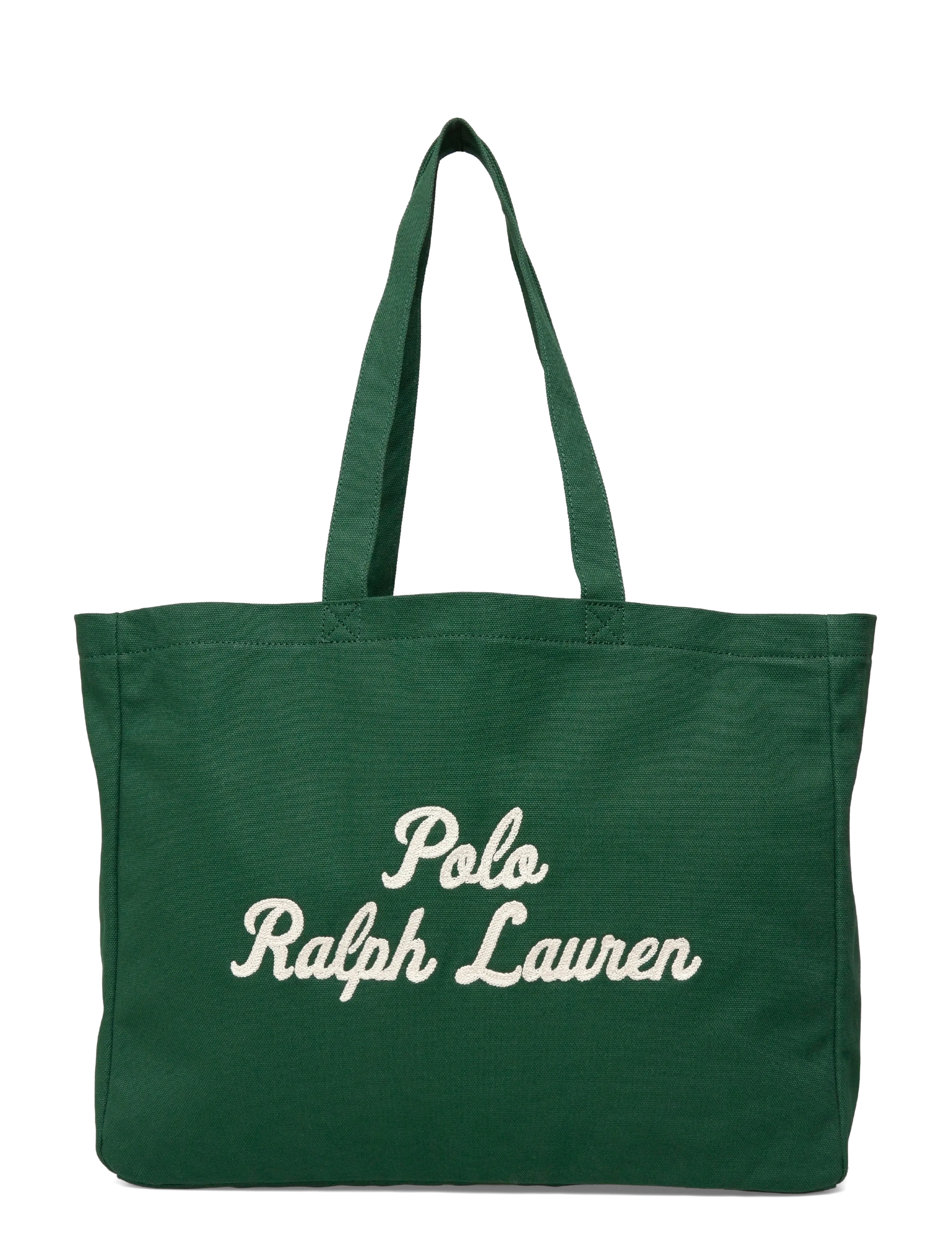 Polo Ralph Lauren Embroidered Canvas Tote - Carry Bags - VINTAGE PINE / green