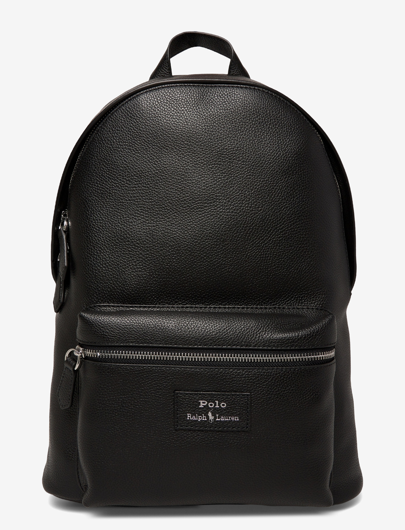 Polo Ralph Lauren - Pebbled Leather Backpack - business backpacks - black - 0