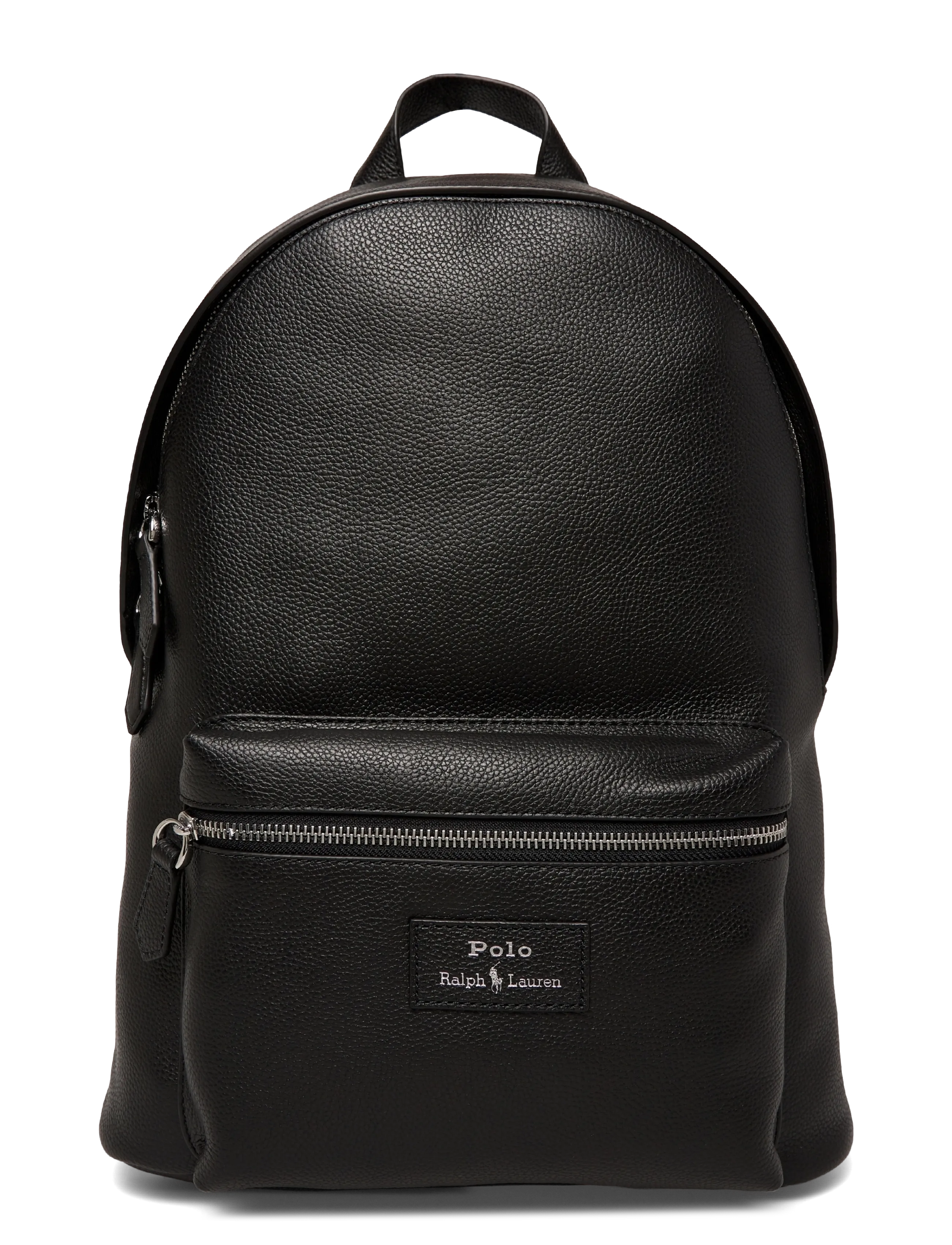 Polo Ralph Lauren Pebbled Leather Backpack - Uus - BLACK / black