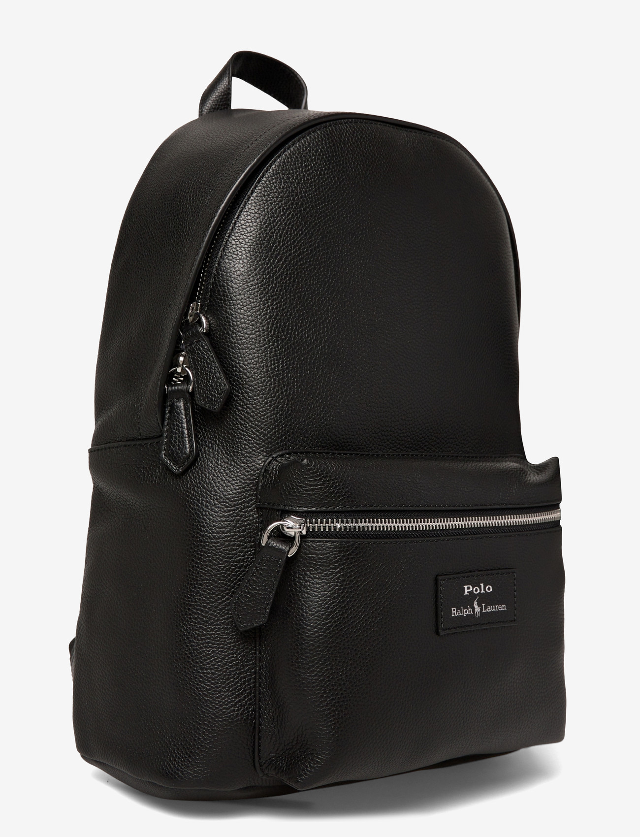 Polo Ralph Lauren - Pebbled Leather Backpack - business backpacks - black - 2