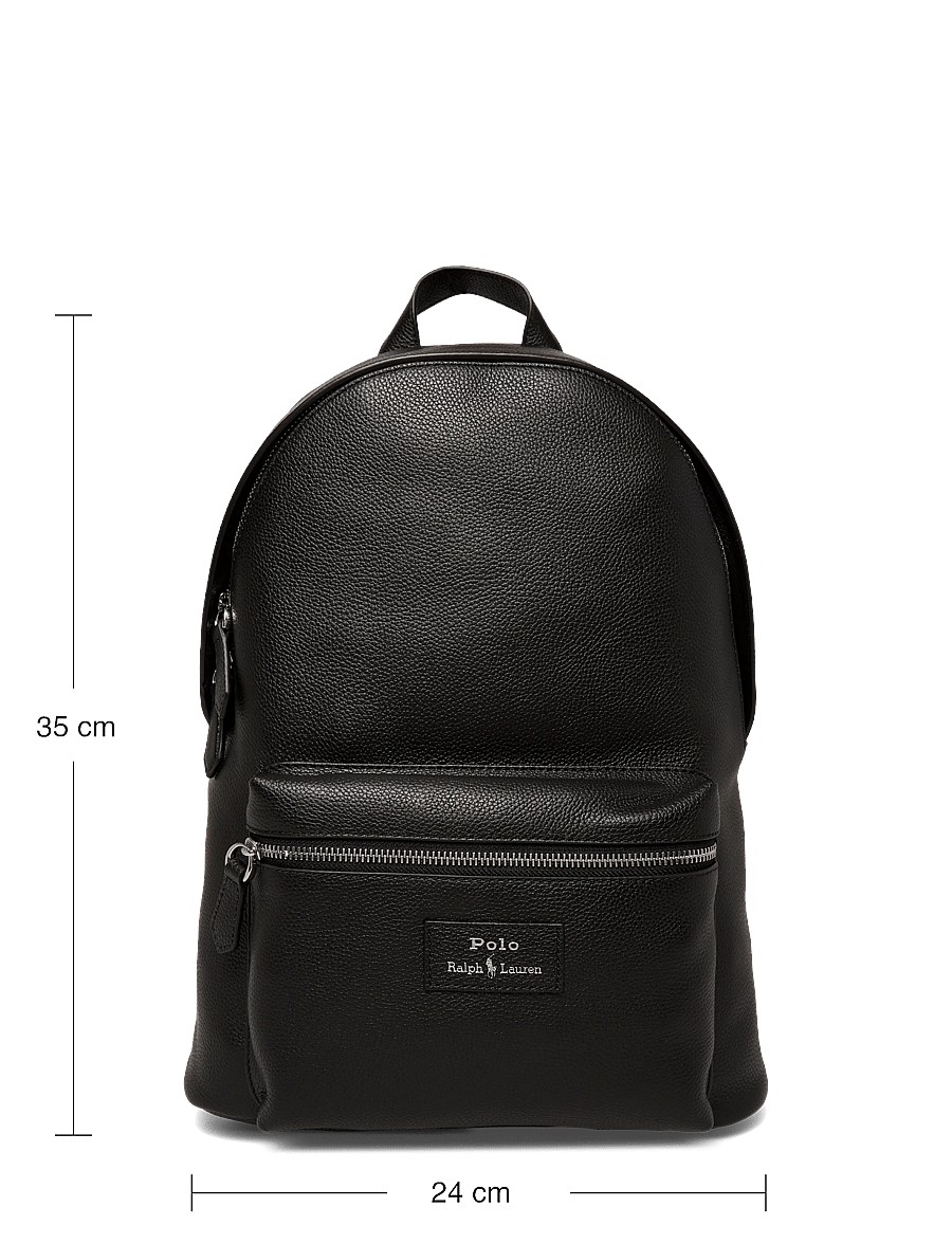Polo Ralph Lauren - PEBBLE LEATHER-DOME BACKPCK-BPK-LRG - business-rucksäcke - black - 3
