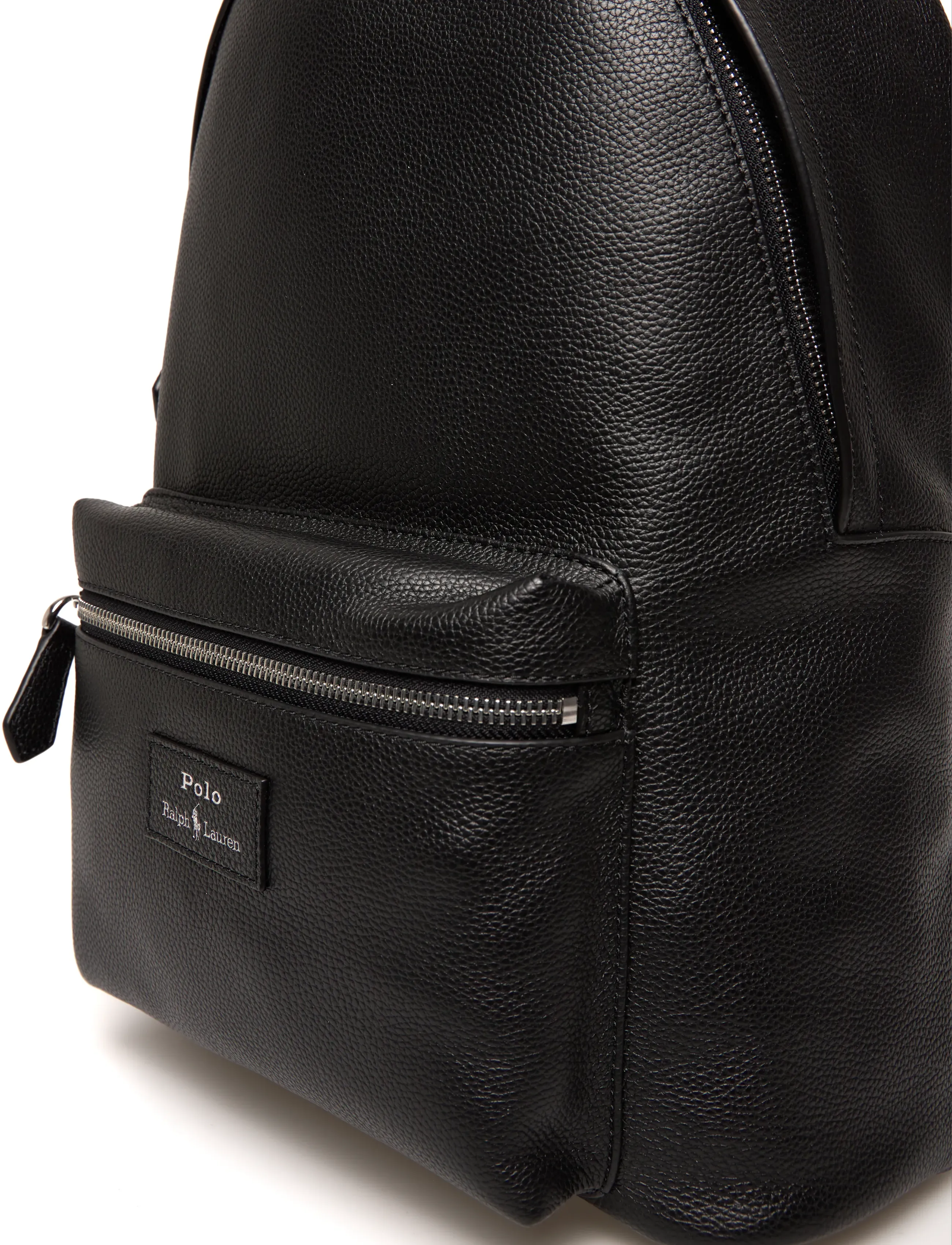 Polo Ralph Lauren - PEBBLE LEATHER-DOME BACKPCK-BPK-LRG - business-rygsække - black - 4