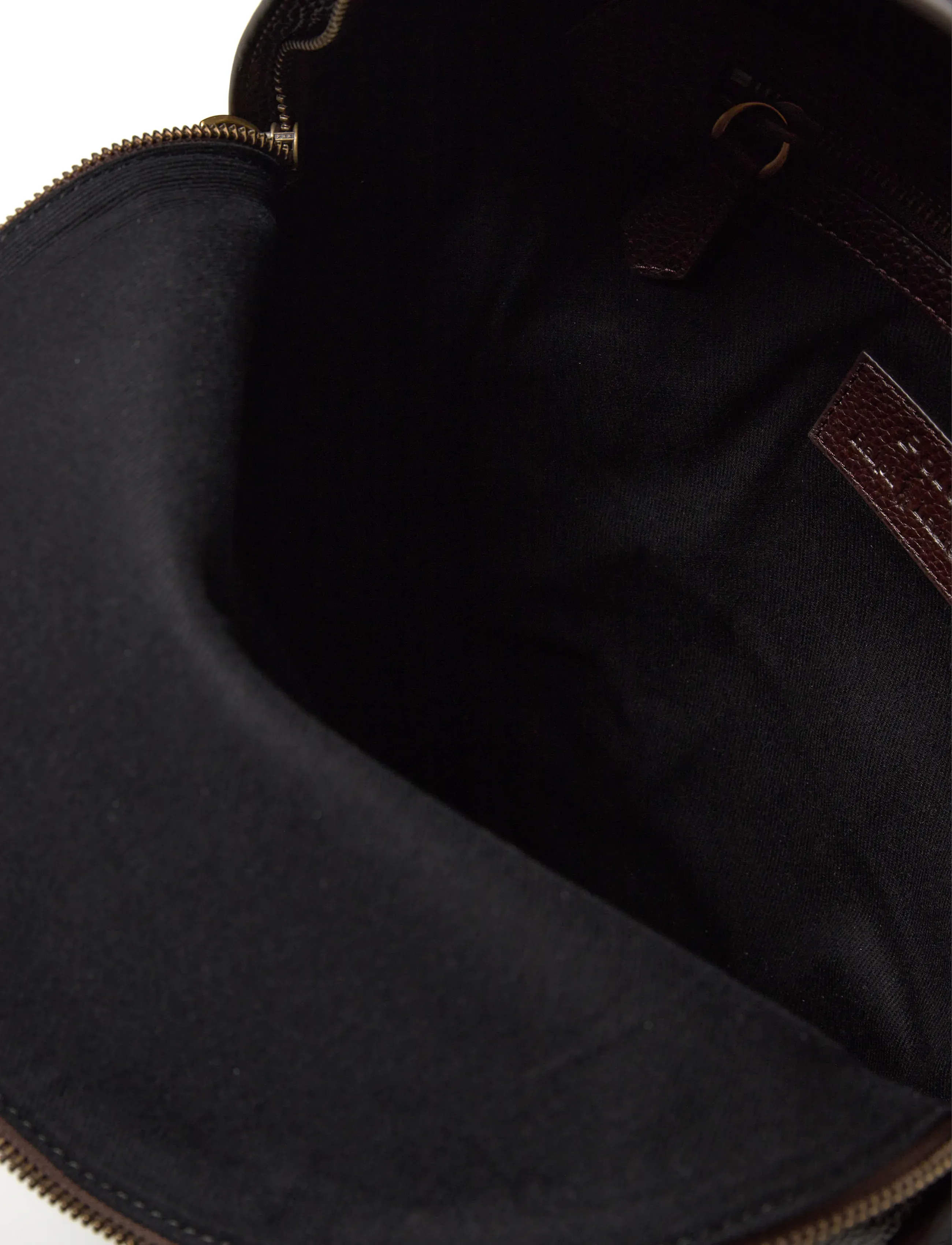 Polo Ralph Lauren - Pebbled Leather Backpack - affärsryggsäckar - dark brown - 5