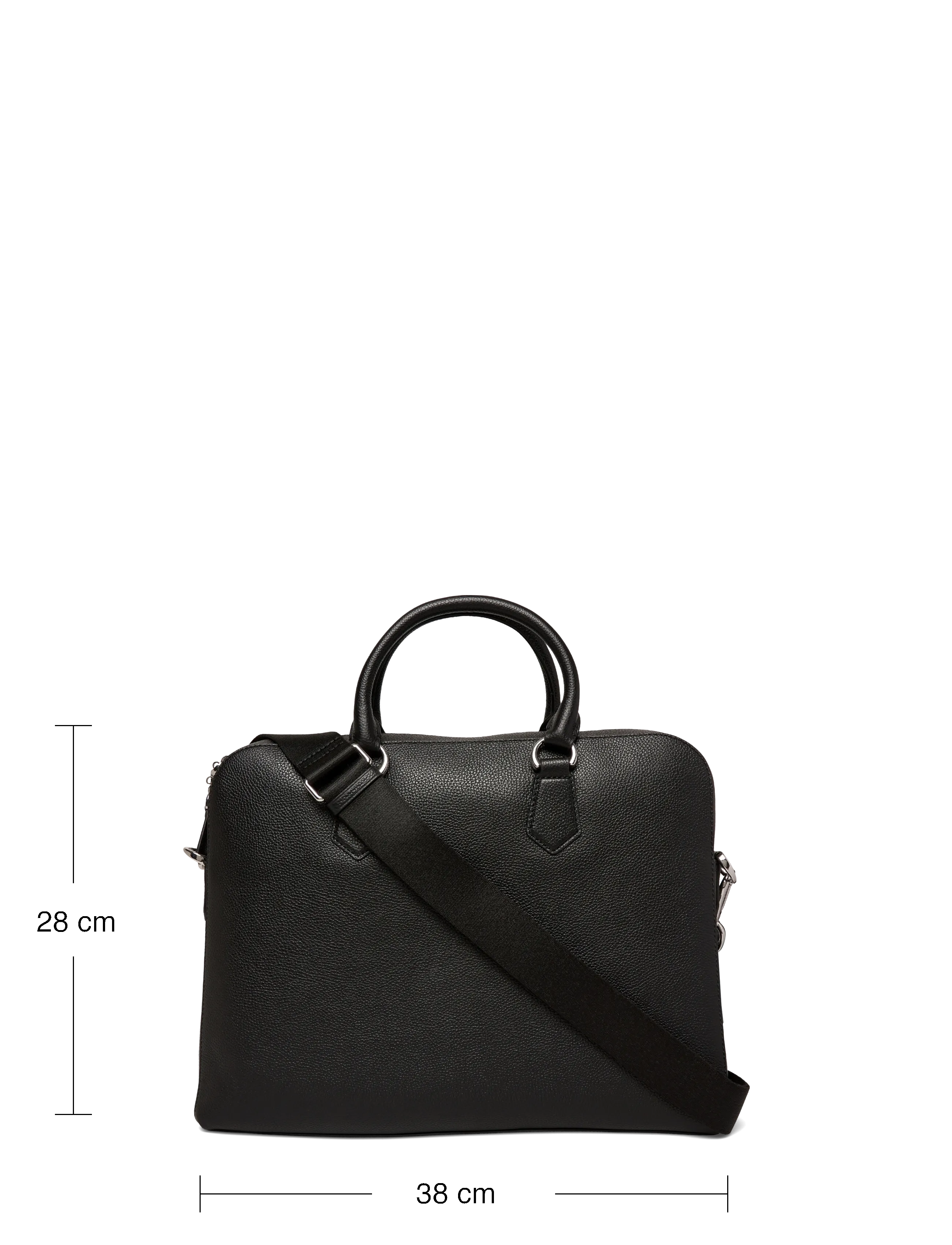 Polo Ralph Lauren - Pebbled Leather Commuter Bag - shop by occasion - black - 3