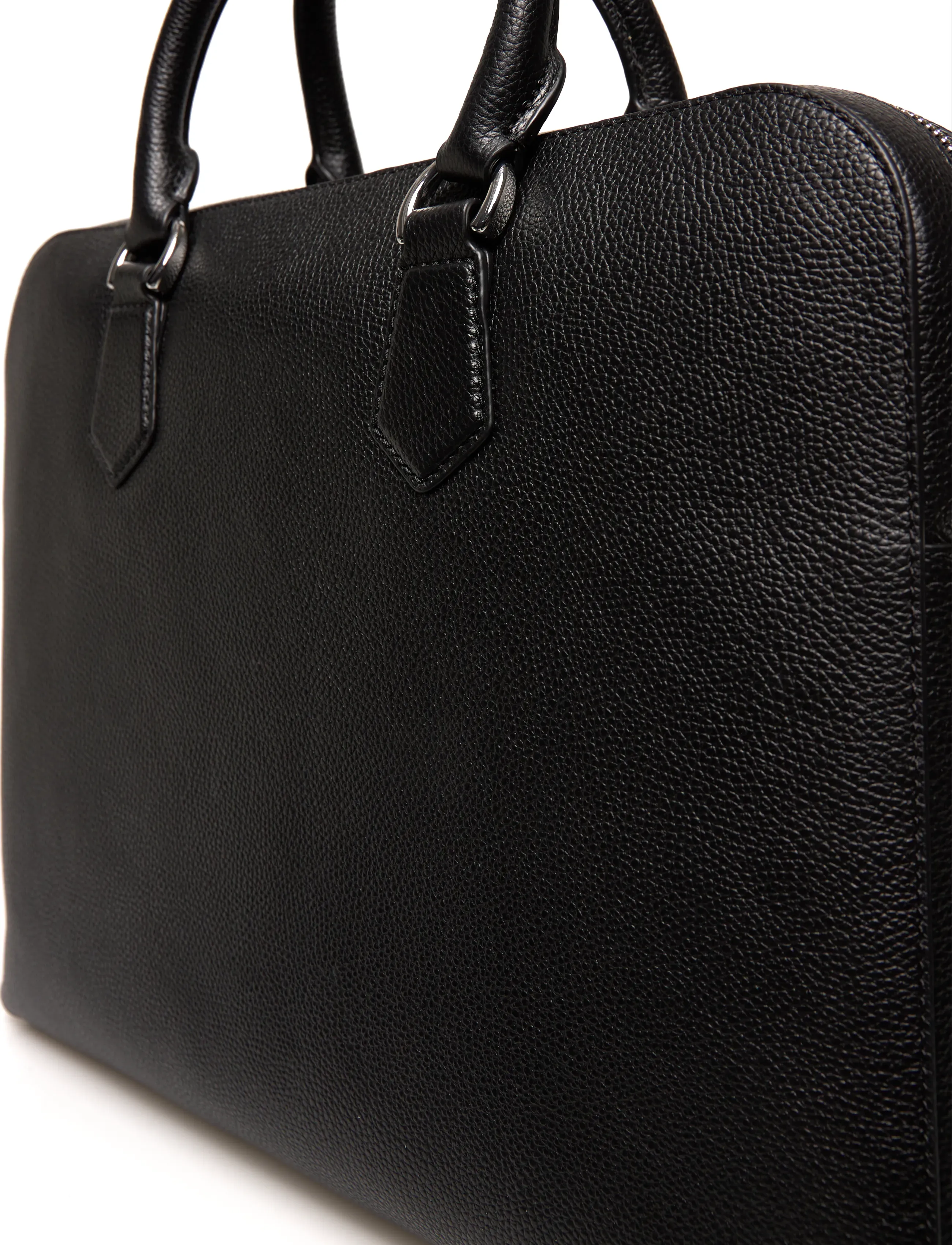 Polo Ralph Lauren - Pebbled Leather Commuter Bag - shop by occasion - black - 4
