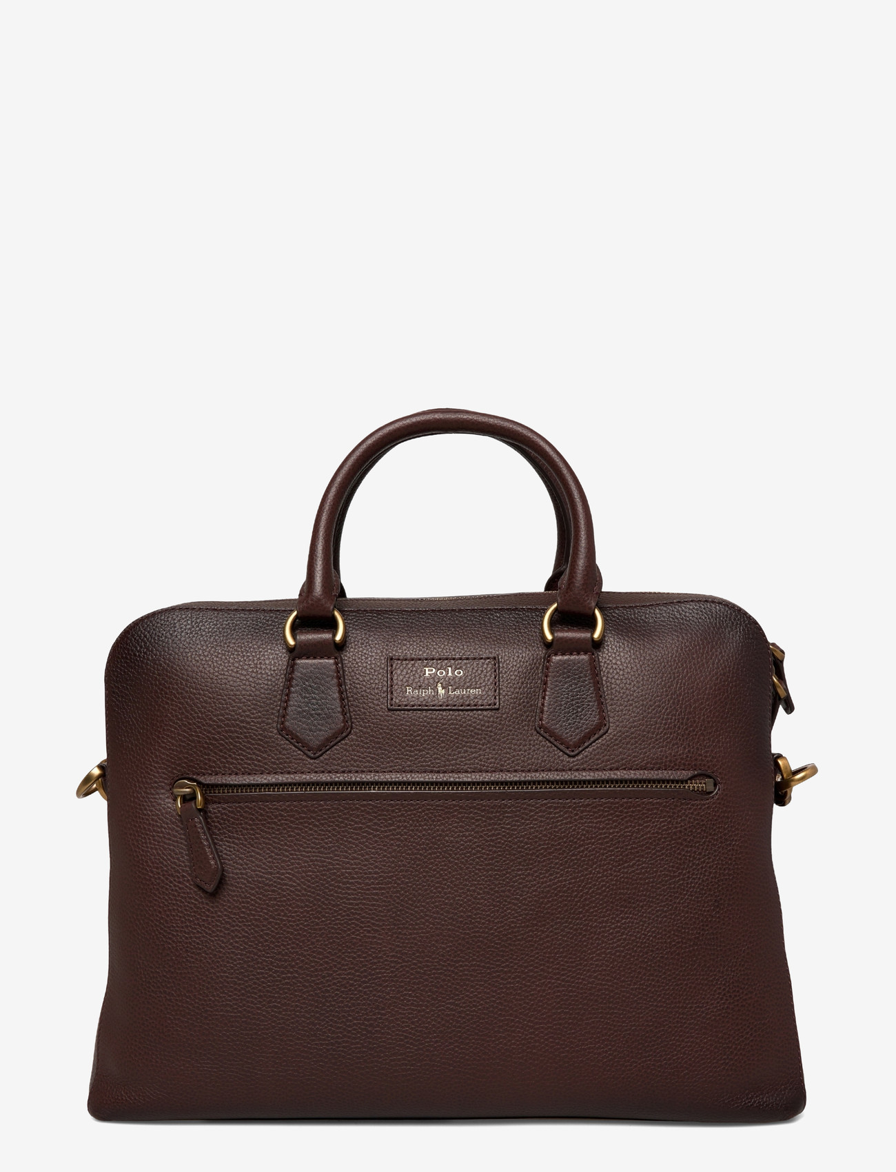Polo Ralph Lauren - Pebbled Leather Commuter Bag - shop efter anledning - dark brown - 1