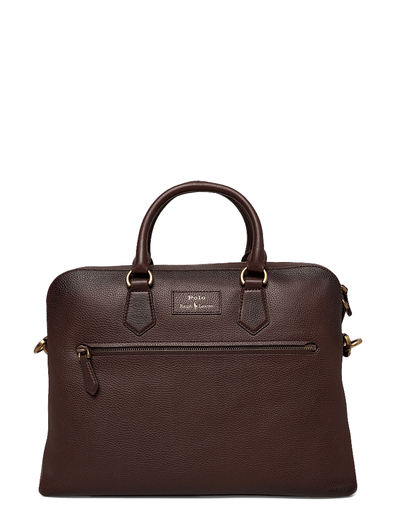Polo Ralph Lauren - Pebbled Leather Commuter Bag - shop efter anledning - dark brown - 1