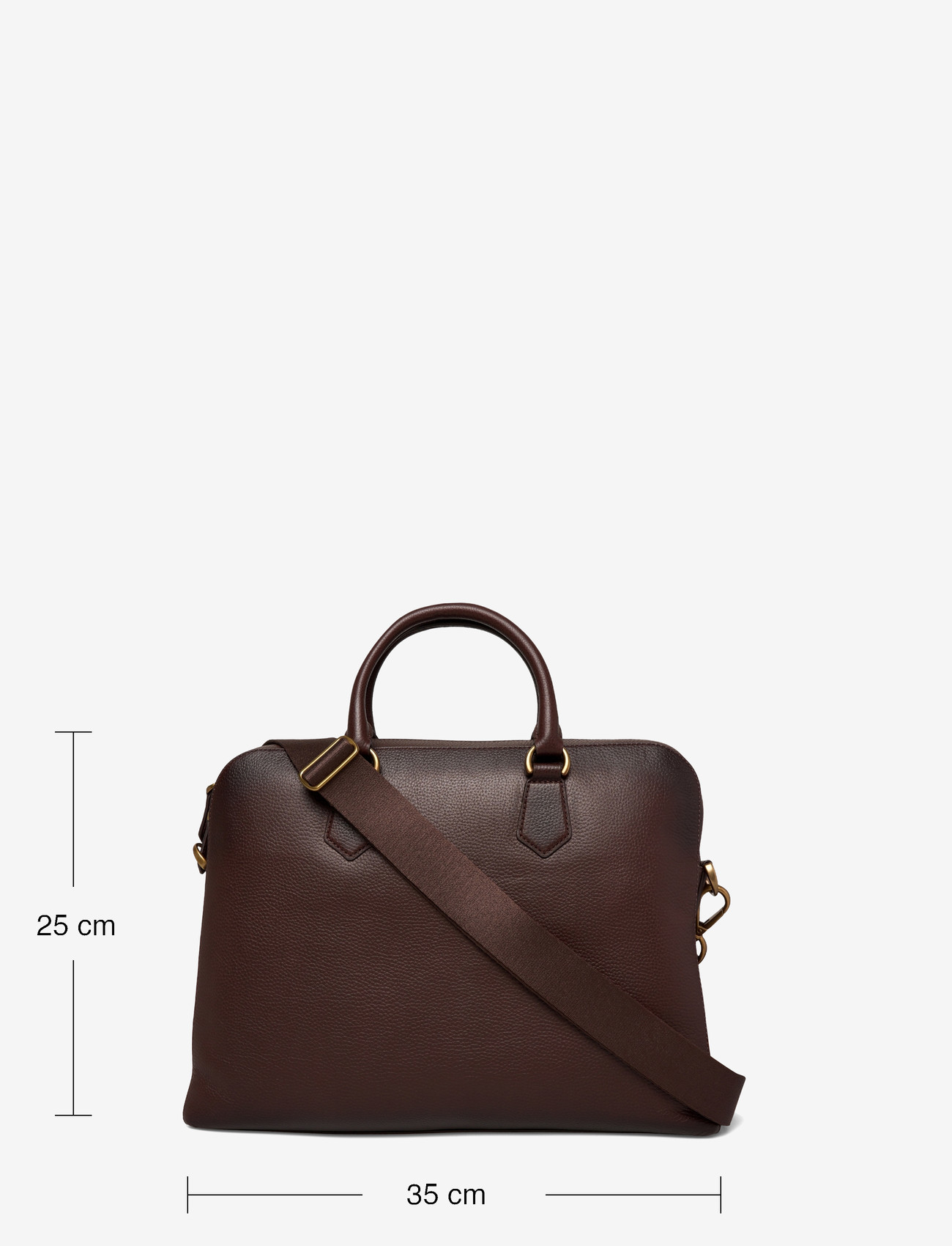 Polo Ralph Lauren - Pebbled Leather Commuter Bag - shop efter anledning - dark brown - 3