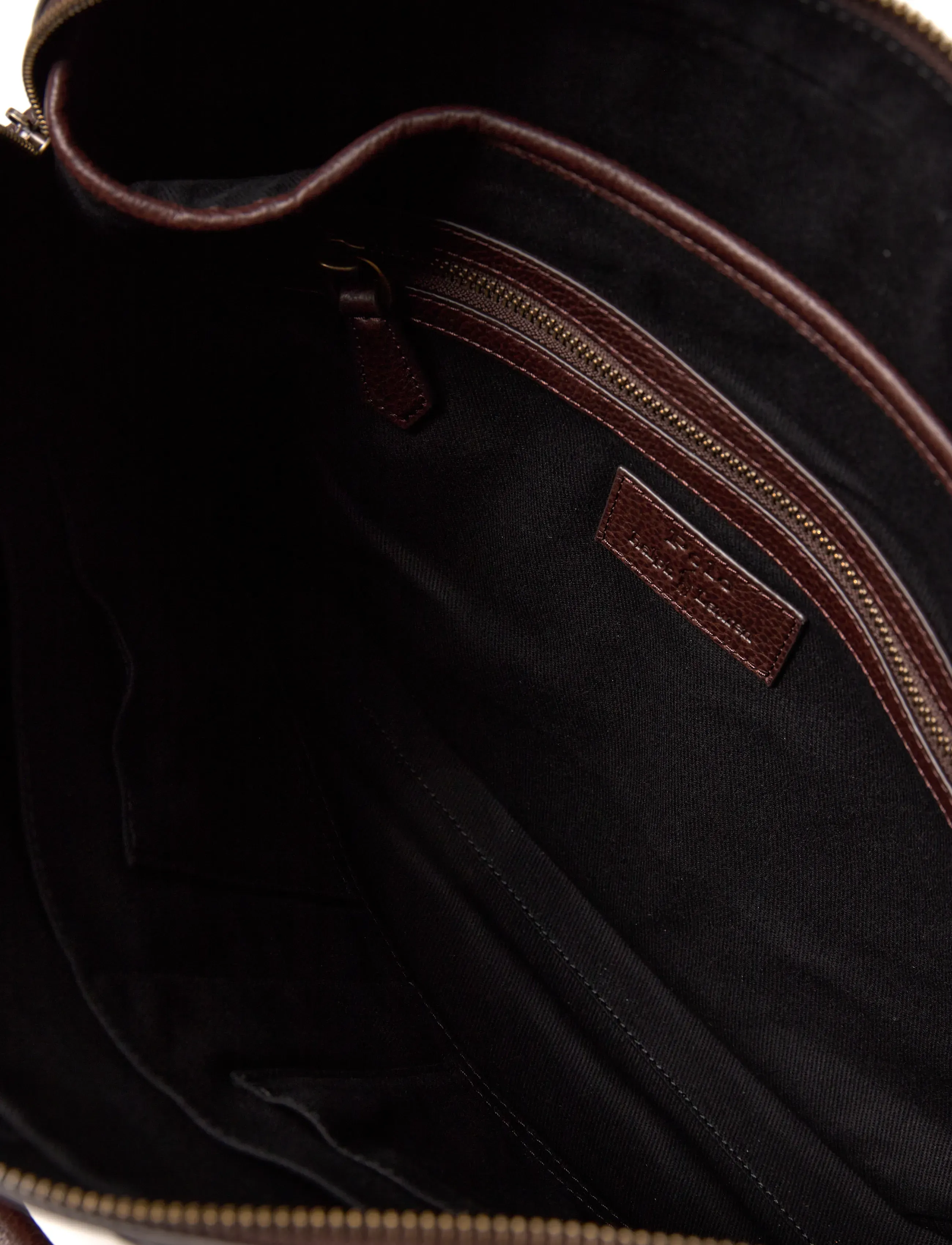 Polo Ralph Lauren - Pebbled Leather Commuter Bag - nach anlass kaufen - dark brown - 5