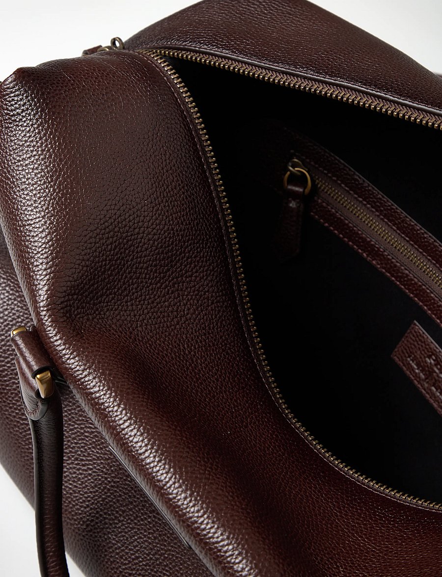 Polo Ralph Lauren - Pebbled Leather Duffel - osta olukorra järgi - dark brown - 5
