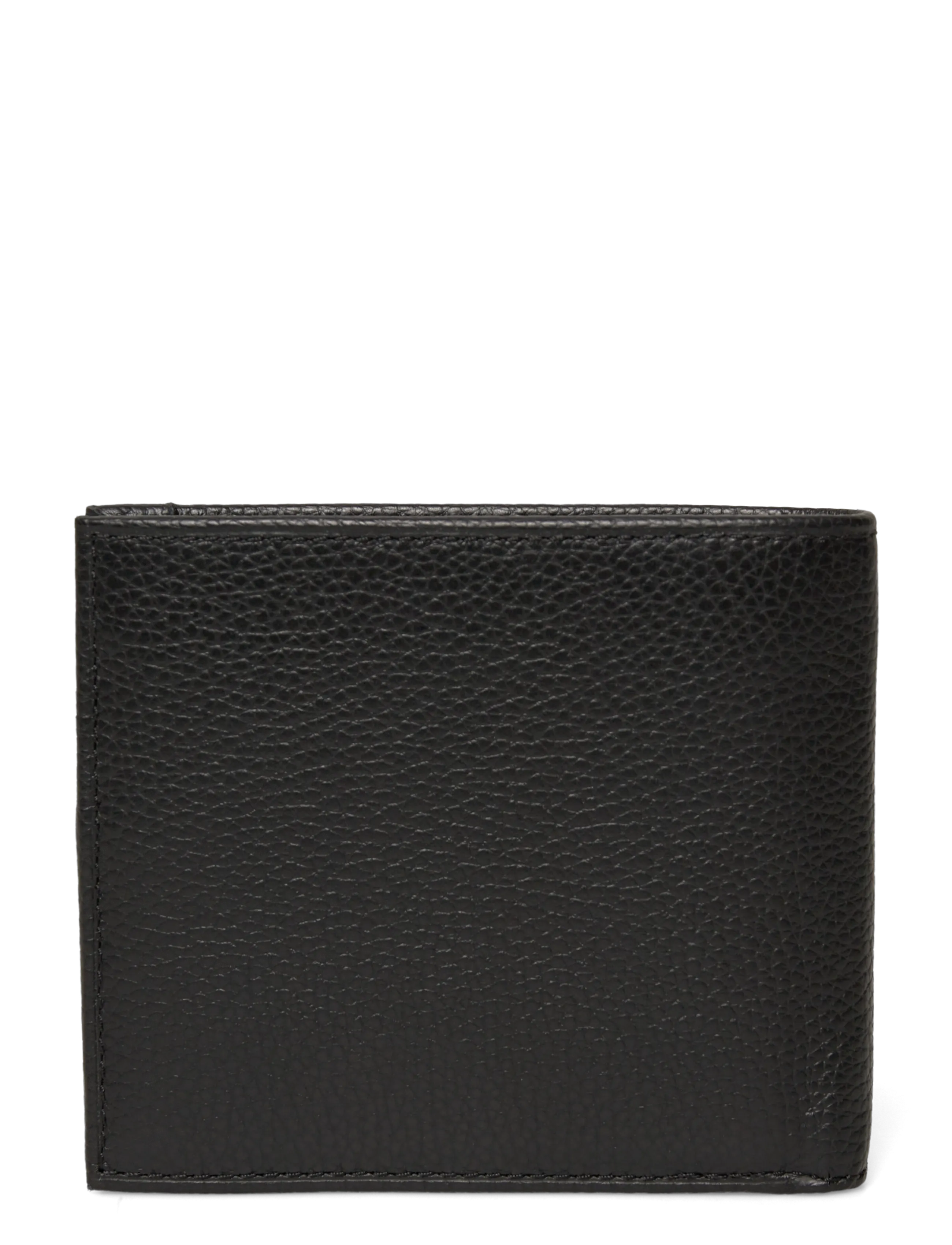 Polo Ralph Lauren - Pebbled Leather Billfold Wallet - punge - black - 1