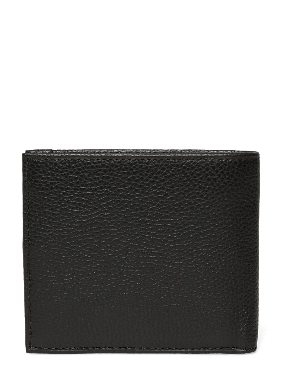 Polo Ralph Lauren - Pebbled Leather Billfold Wallet - piniginės - black - 1