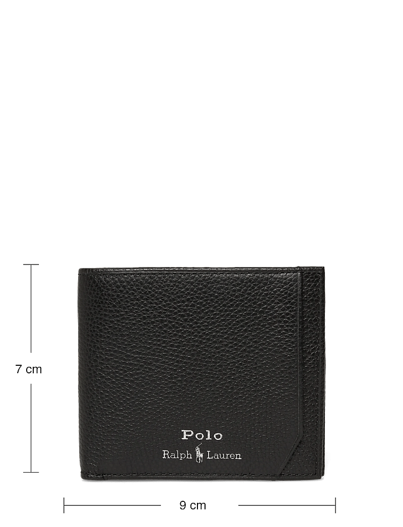 Polo Ralph Lauren - Pebbled Leather Billfold Wallet - plånböcker - black - 3