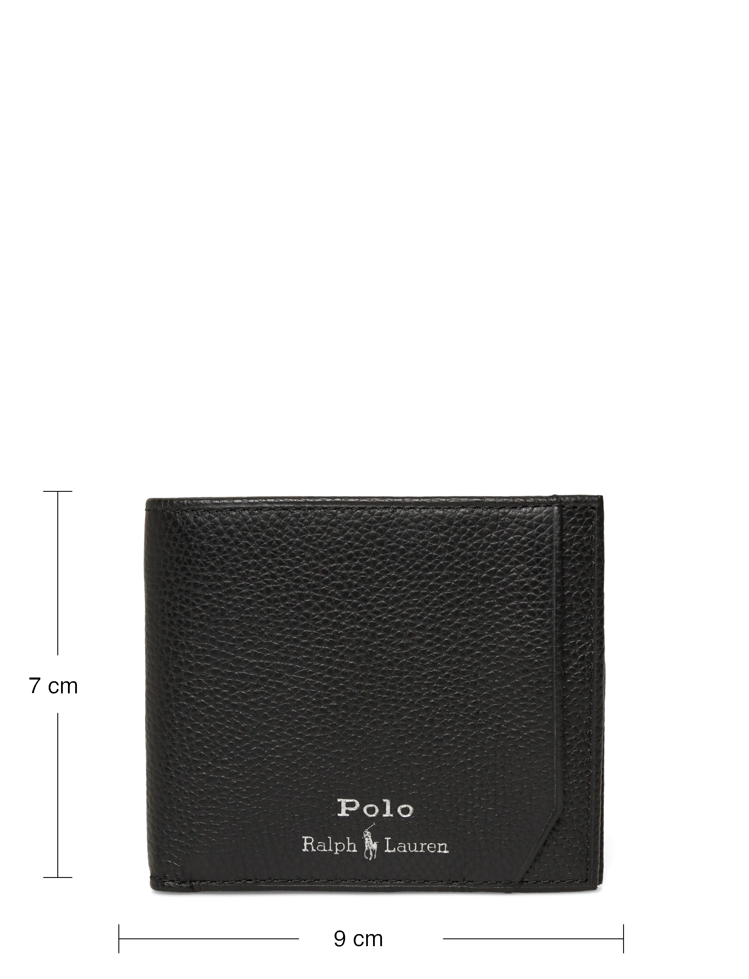 Polo Ralph Lauren - Pebbled Leather Billfold Wallet - punge - black - 3