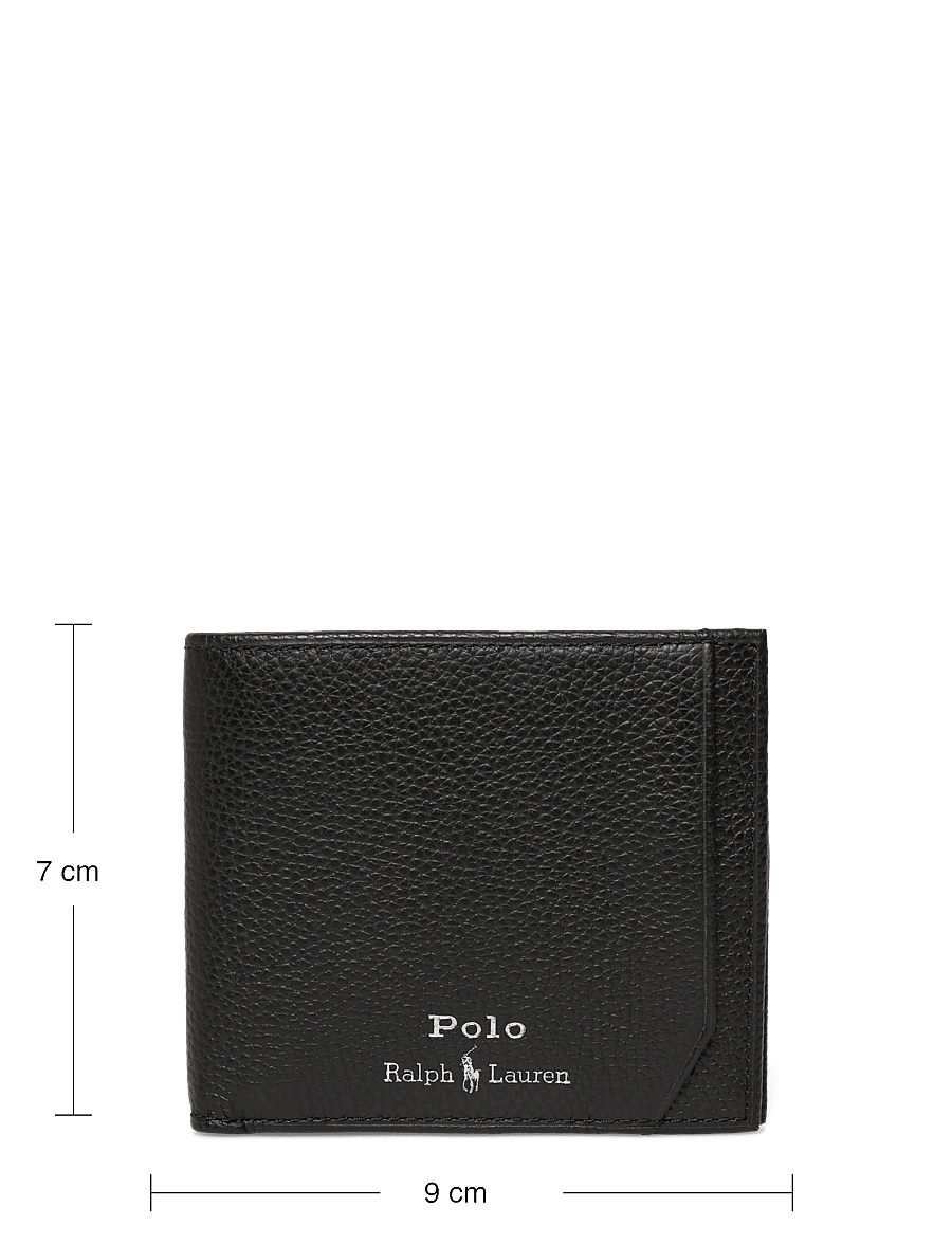 Polo Ralph Lauren - Pebbled Leather Billfold Wallet - piniginės - black - 3