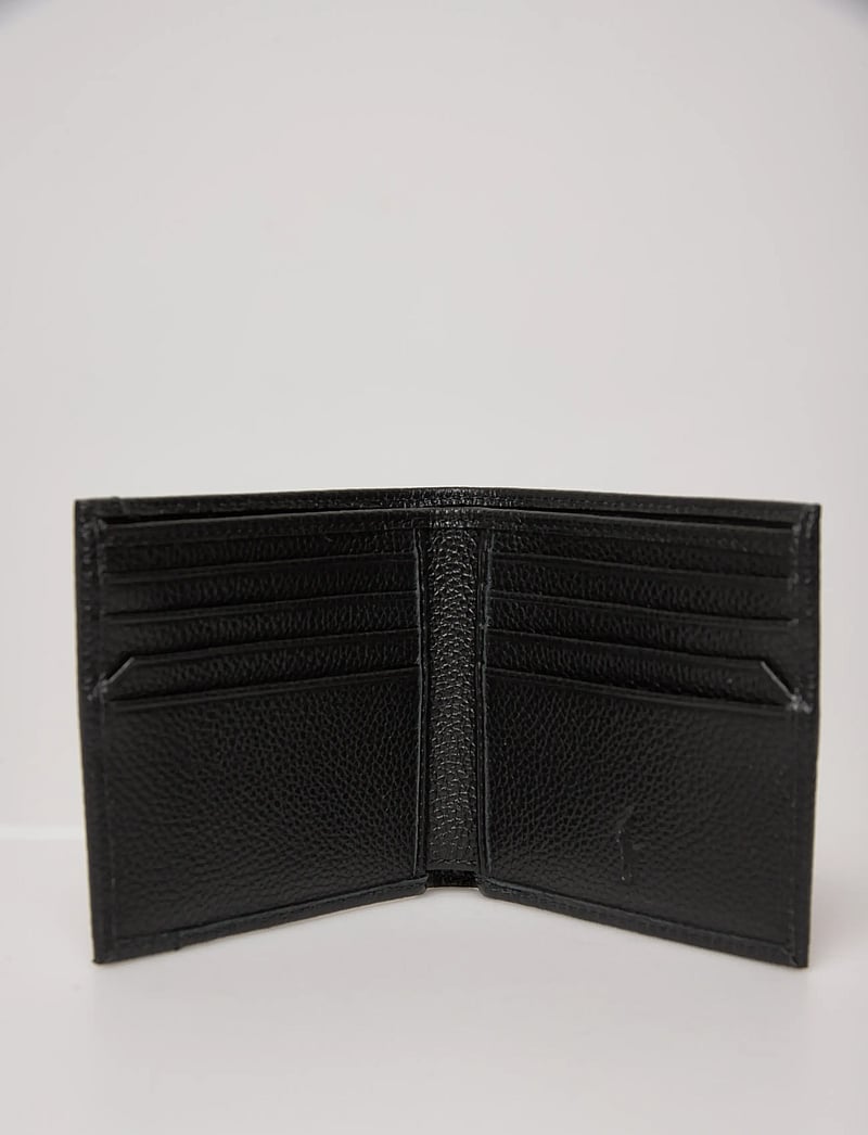 Polo Ralph Lauren - Pebbled Leather Billfold Wallet - plånböcker - black - 5