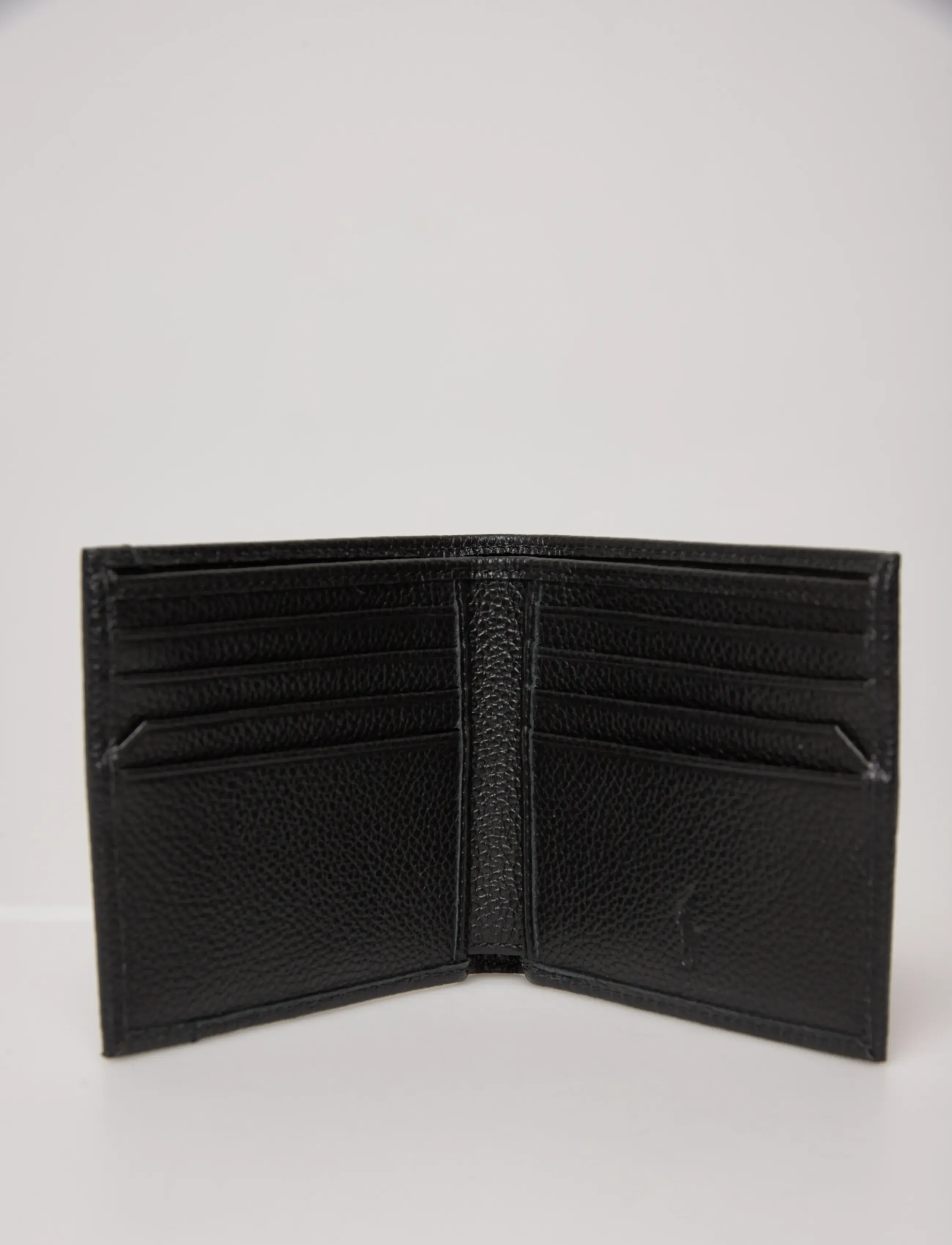 Polo Ralph Lauren - Pebbled Leather Billfold Wallet - punge - black - 5