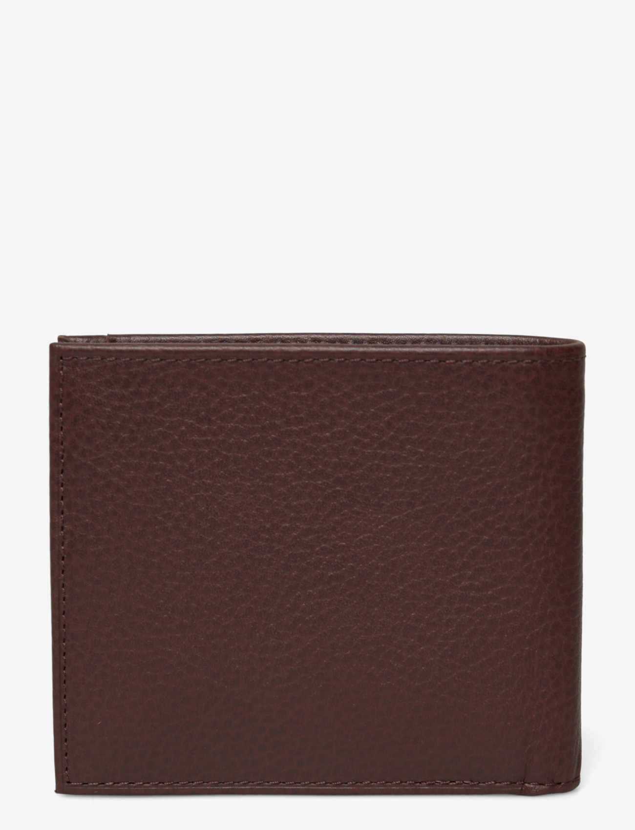 Polo Ralph Lauren - Pebbled Leather Billfold Wallet - rahakotid - dark brown - 1