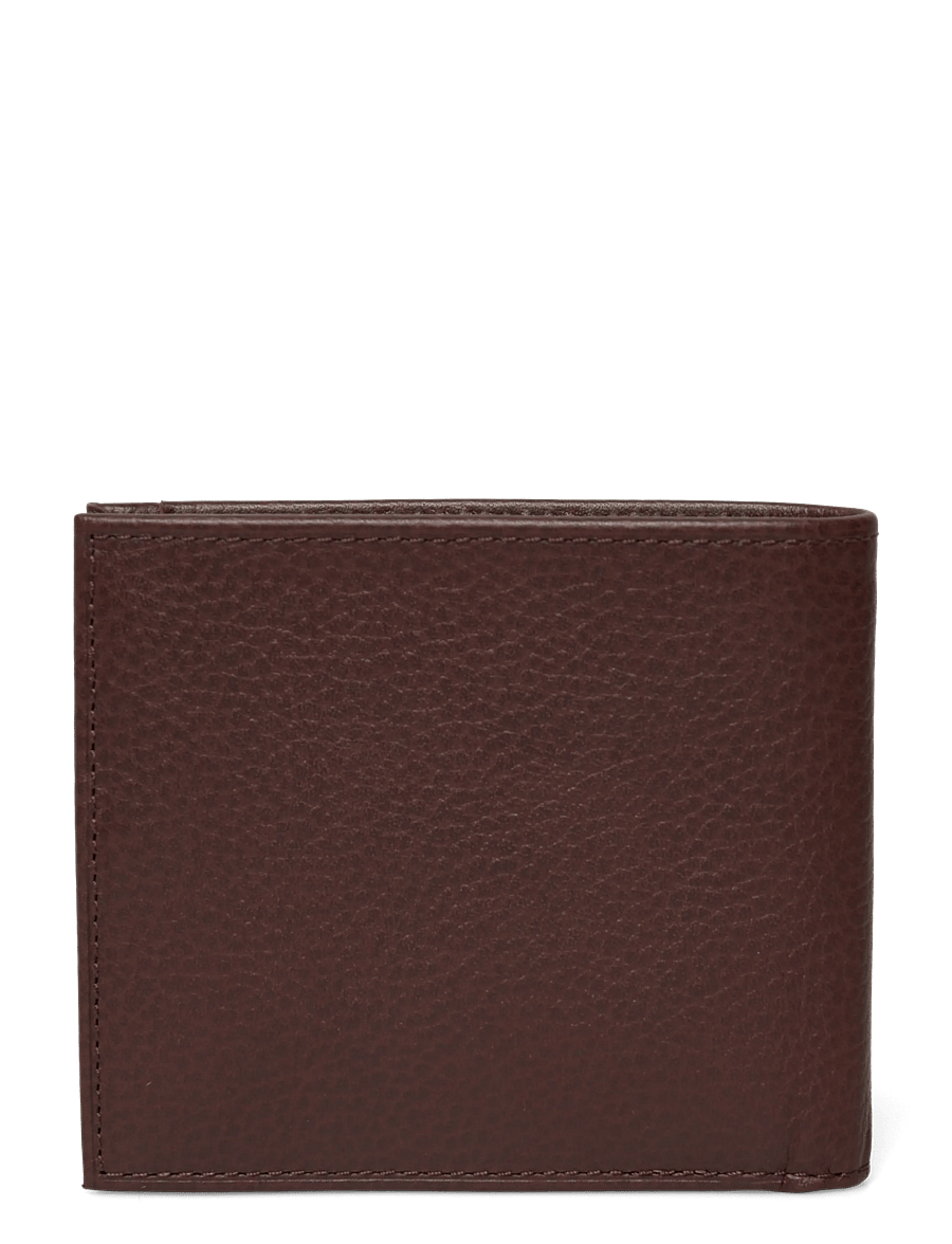 Polo Ralph Lauren - Pebbled Leather Billfold Wallet - portemonnaies - dark brown - 1
