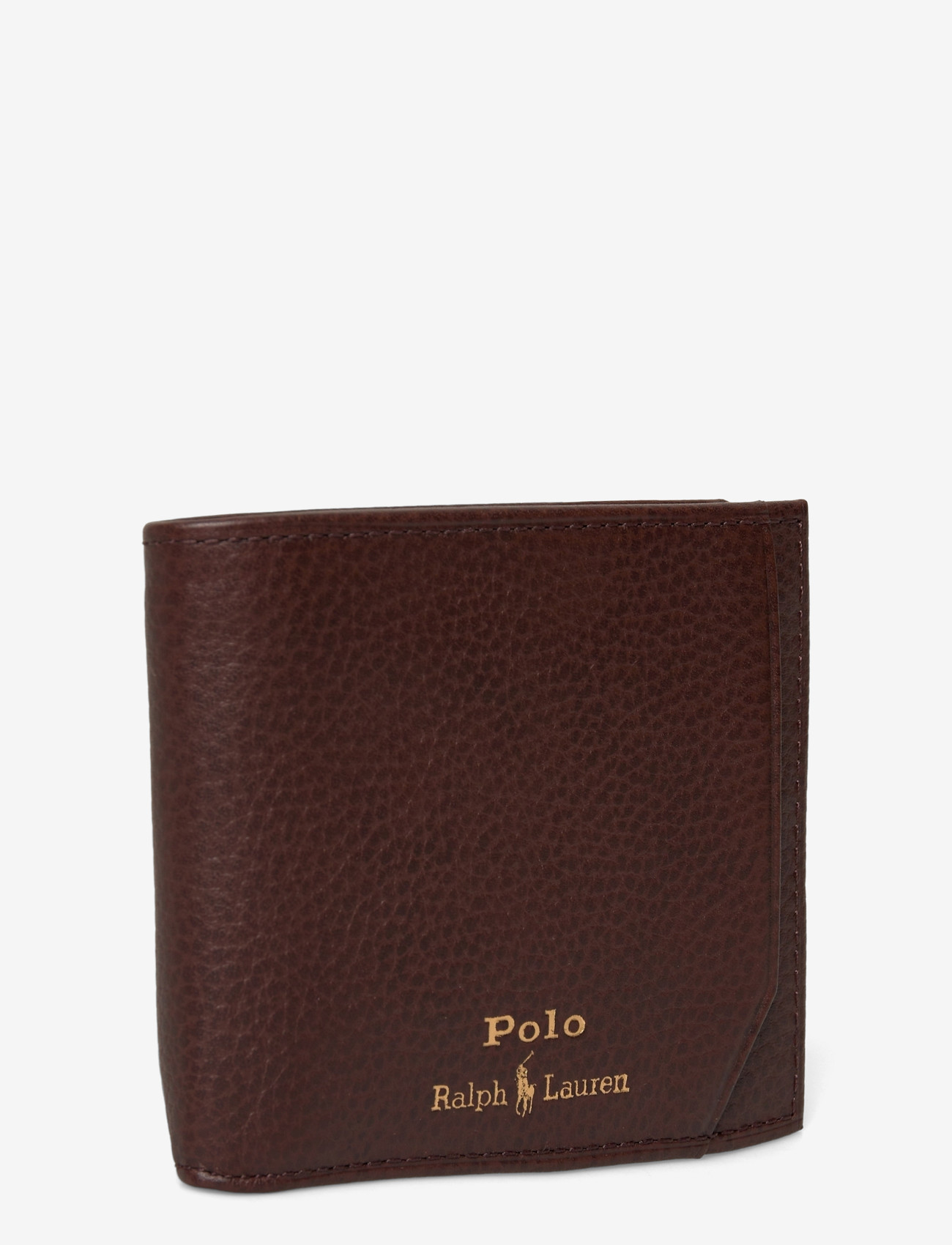 Polo Ralph Lauren - Pebbled Leather Billfold Wallet - rahakotid - dark brown - 2
