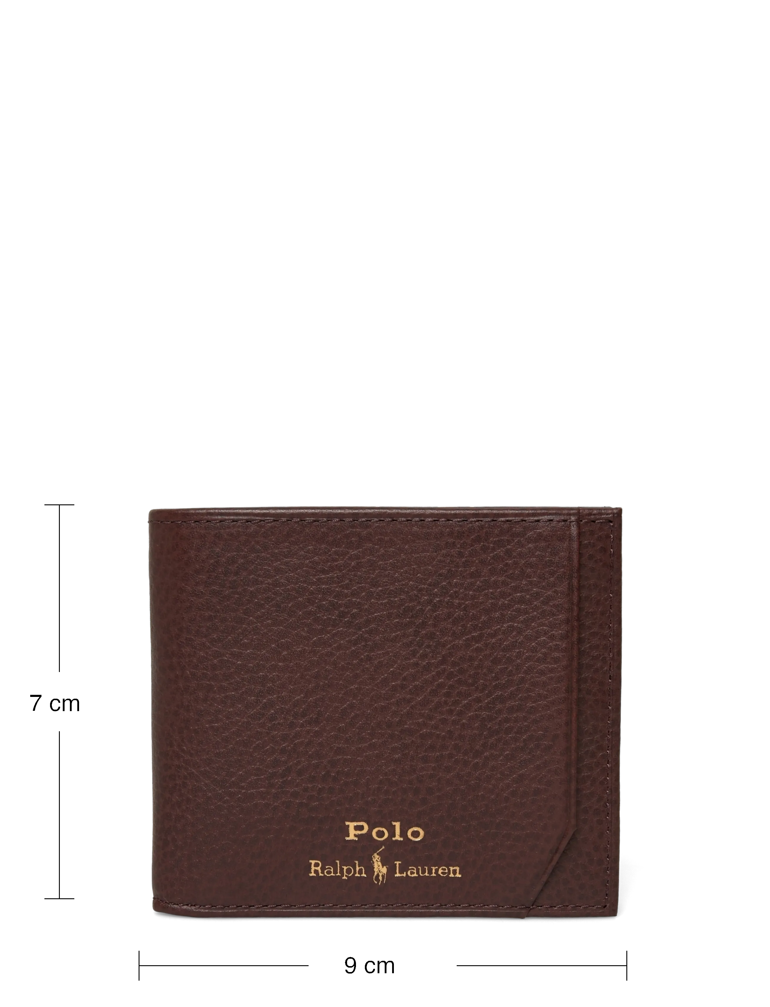 Polo Ralph Lauren - Pebbled Leather Billfold Wallet - punge - dark brown - 3