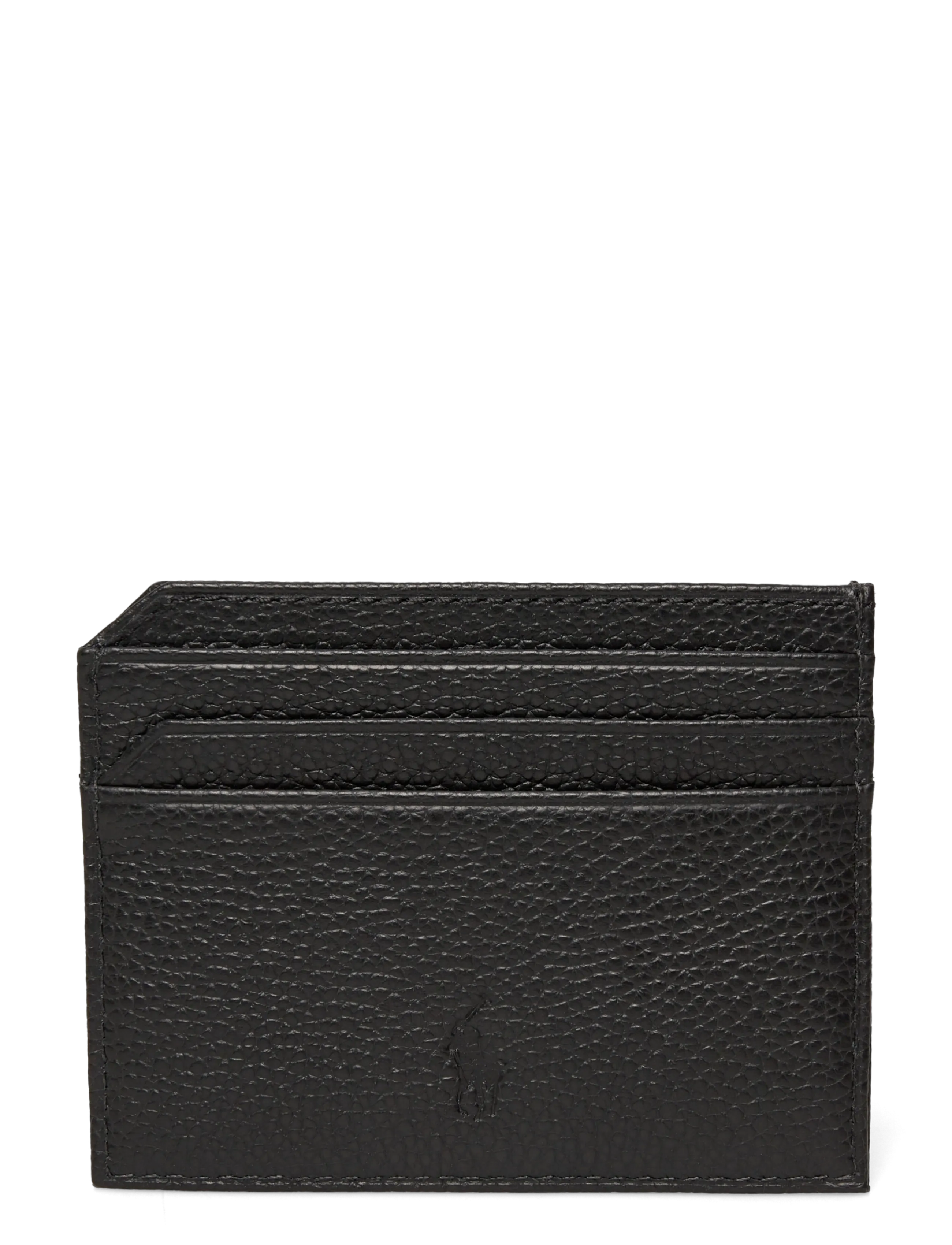 Polo Ralph Lauren - Pebbled Leather Card Case - kortholdere - black - 1