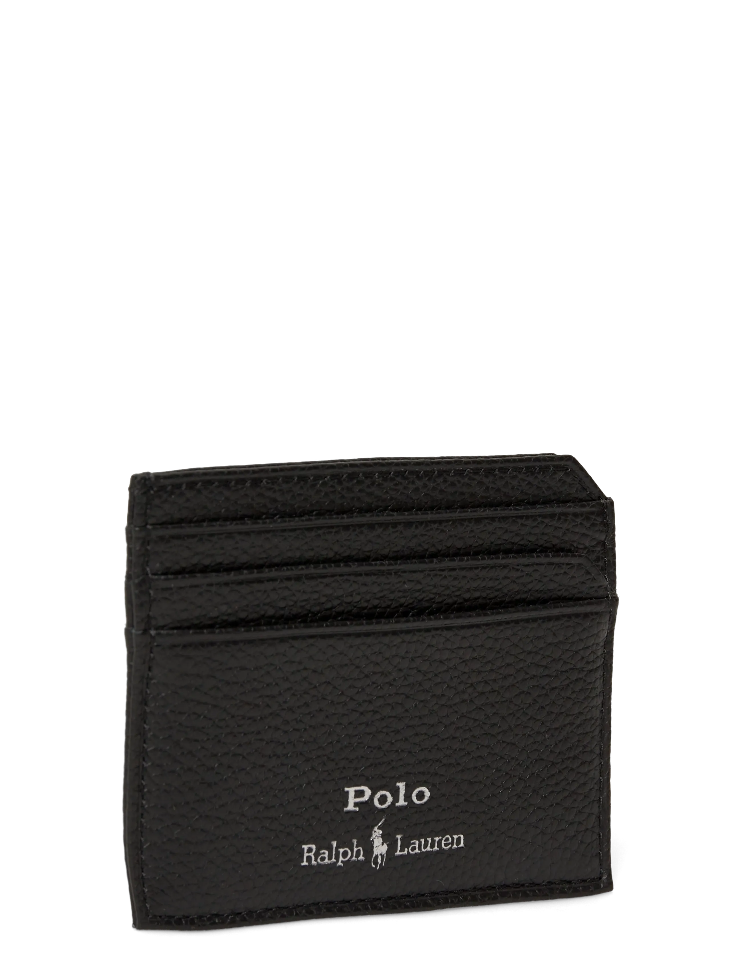 Polo Ralph Lauren - Pebbled Leather Card Case - kortholdere - black - 2