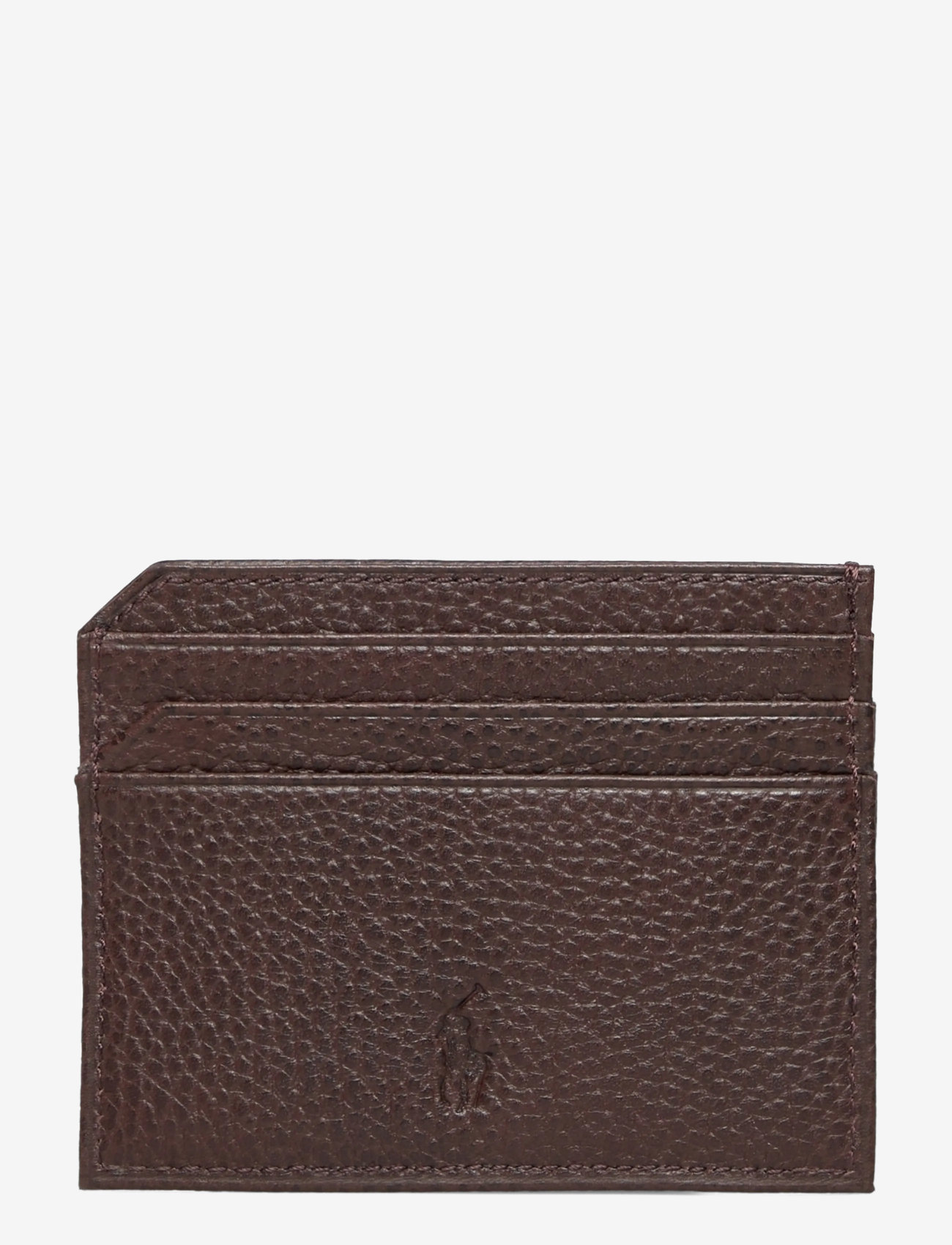Polo Ralph Lauren - Pebbled Leather Card Case - kaardihoidjad - dark brown - 1