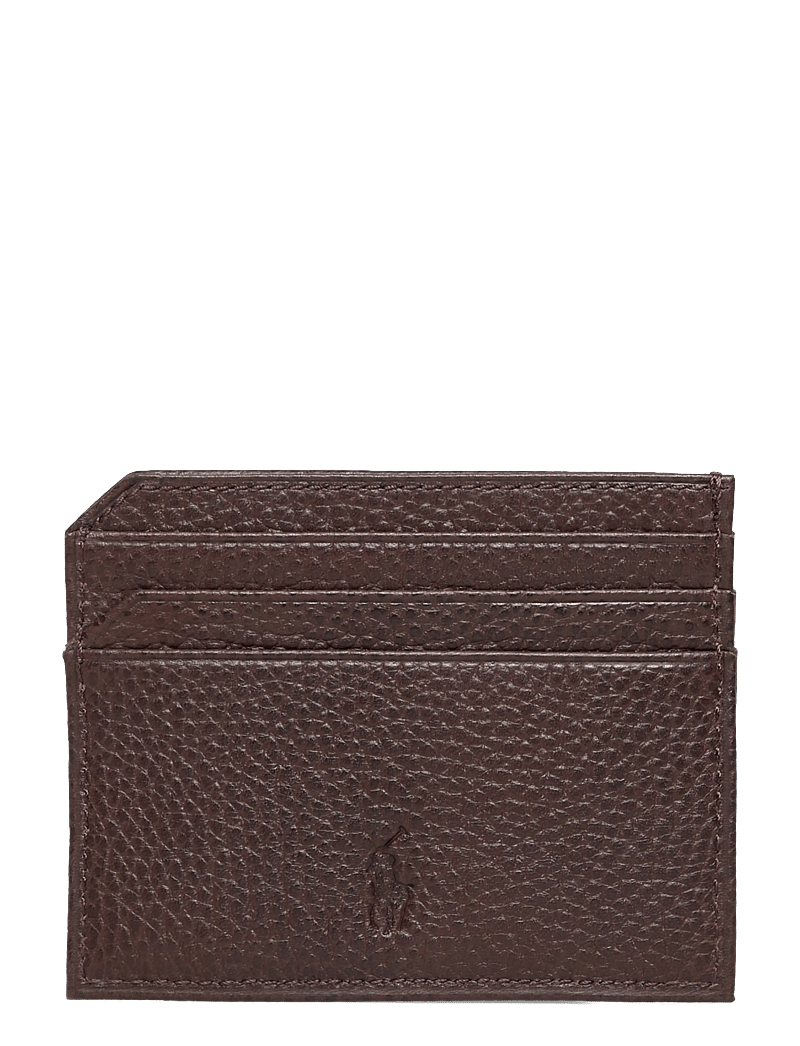 Polo Ralph Lauren - Pebbled Leather Card Case - kaardihoidjad - dark brown - 1
