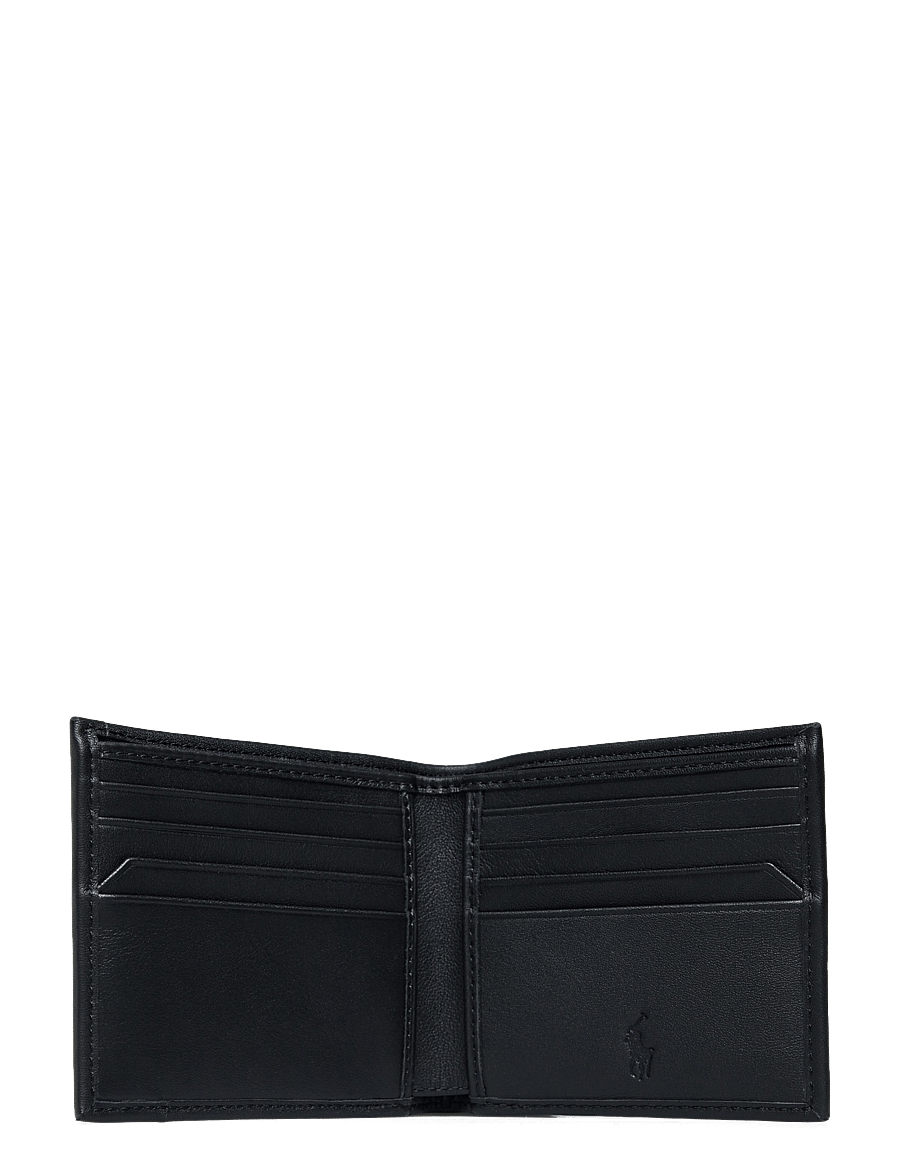 Polo Ralph Lauren - SMOOTH LEATHER-BILLFOLD-WLT-MED - maki - black - 3