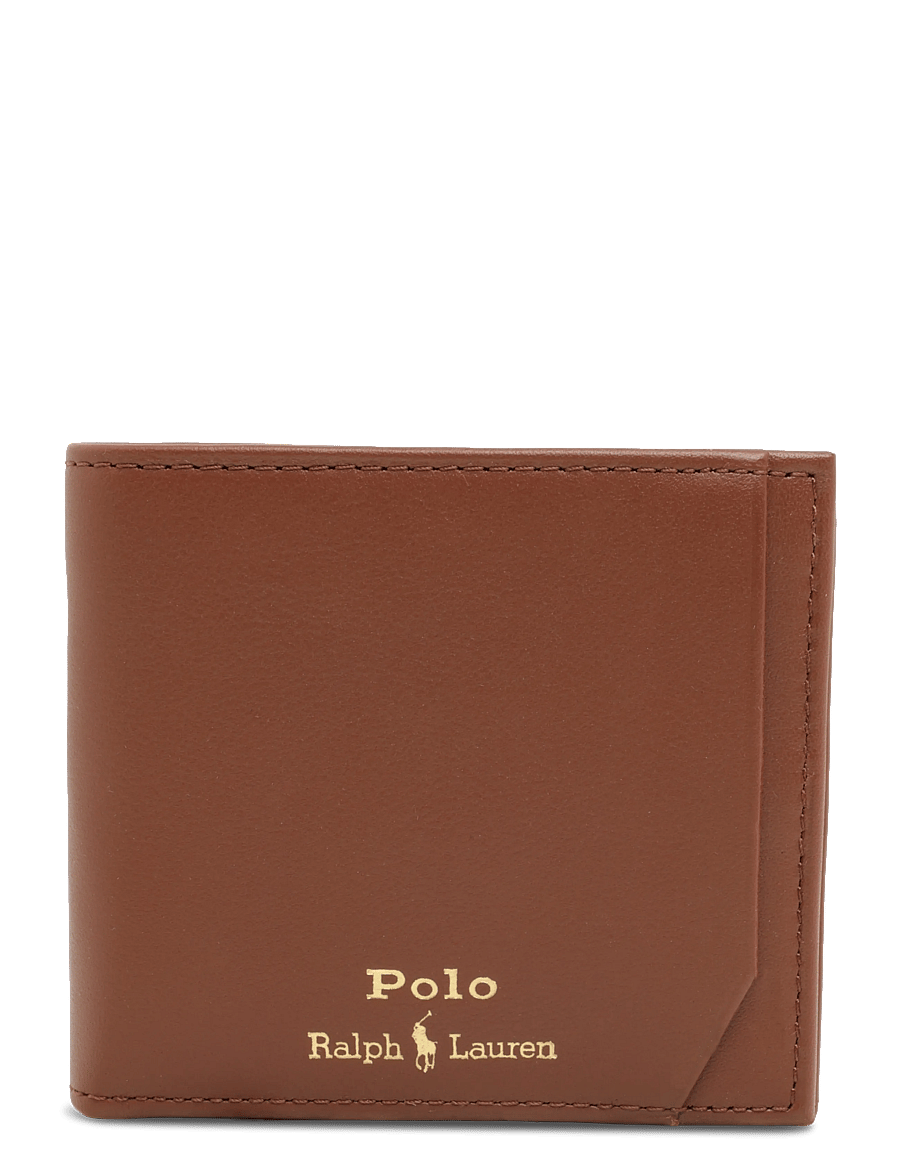 Polo Ralph Lauren - SMOOTH LEATHER-BILLFOLD-WLT-MED - punge - saddle - 0
