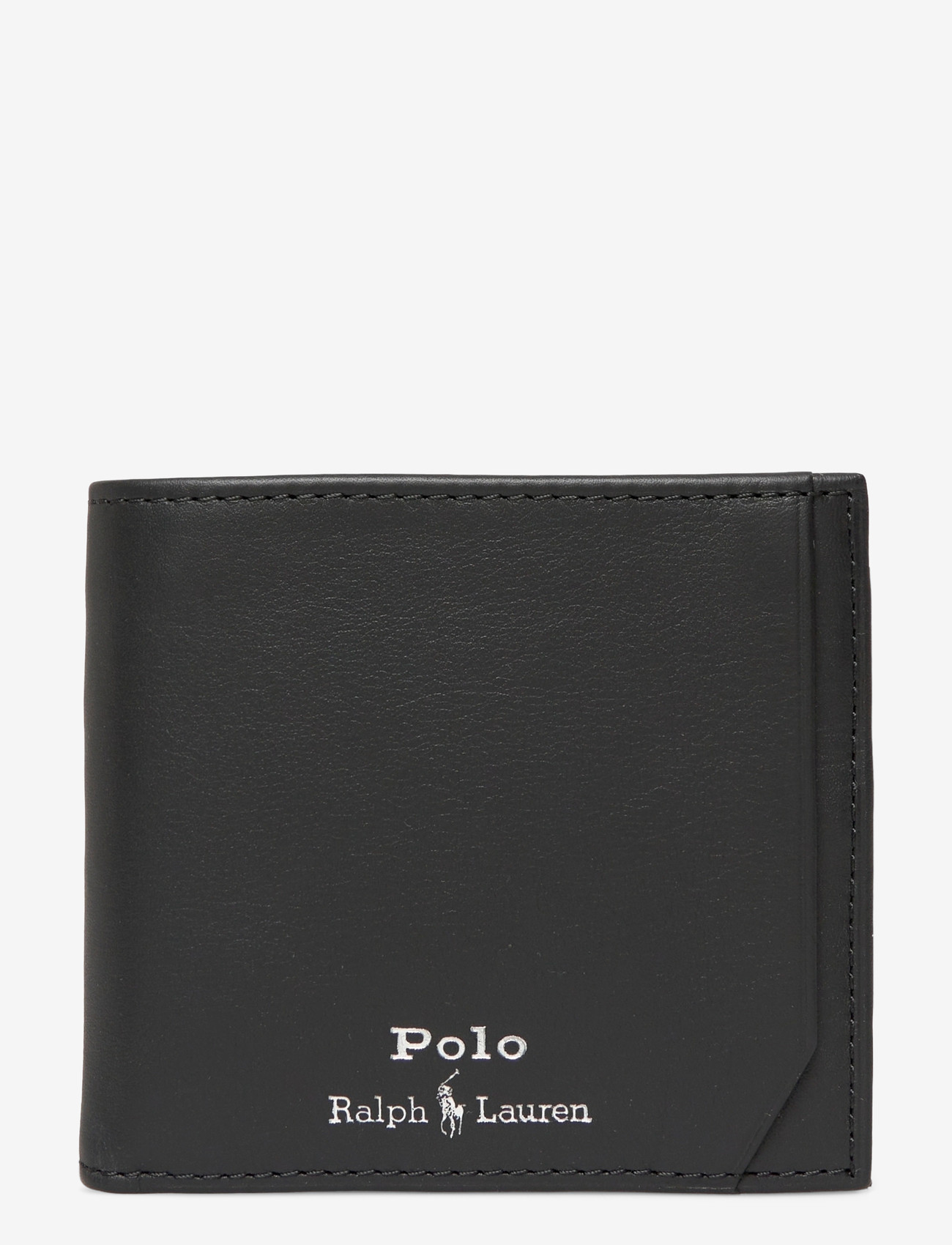 Polo Ralph Lauren - Smooth Leather Billfold Coin Wallet - plånböcker - black - 0