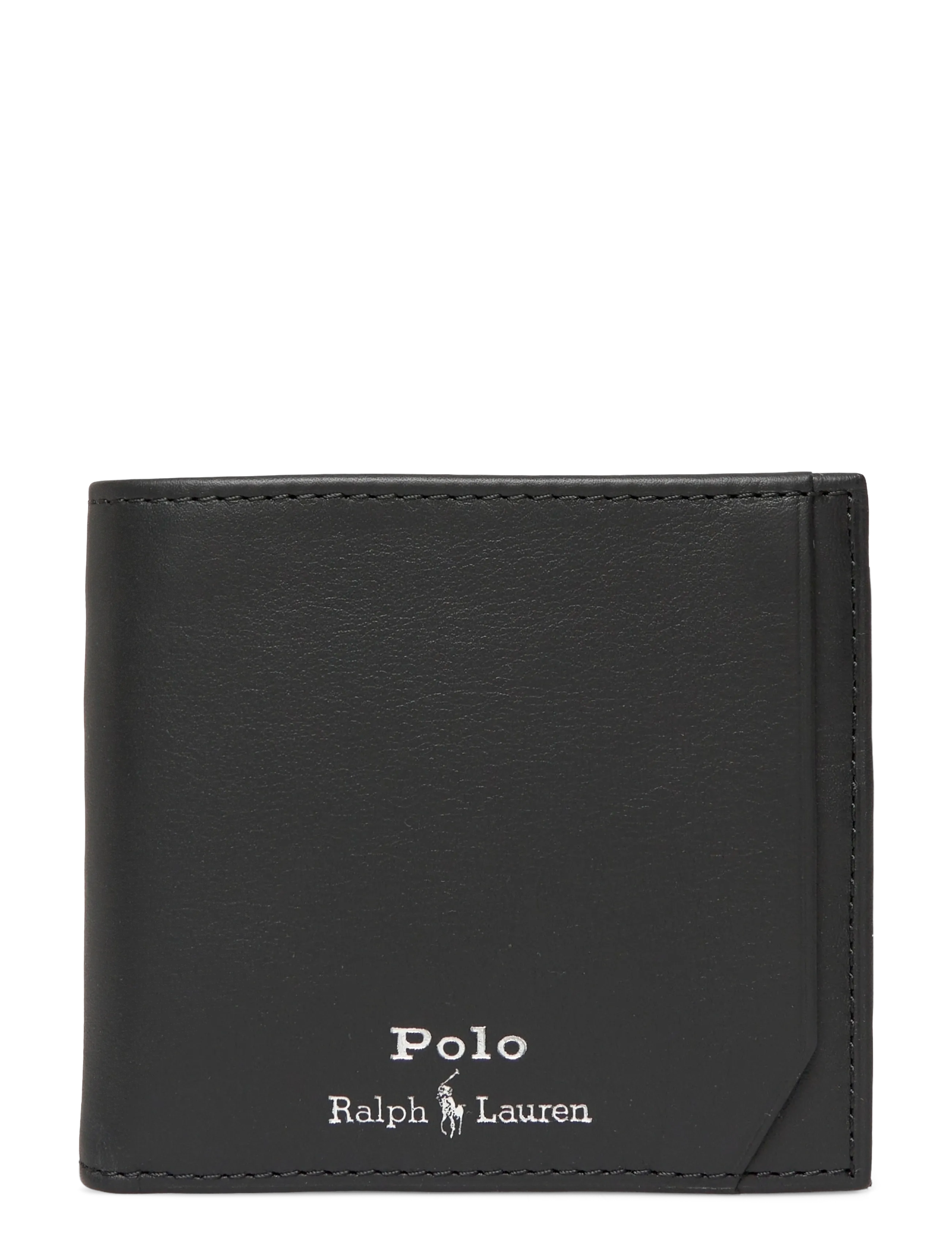 Polo Ralph Lauren Smooth Leather Billfold Coin Wallet - Punge & Kortholdere - BLACK / black