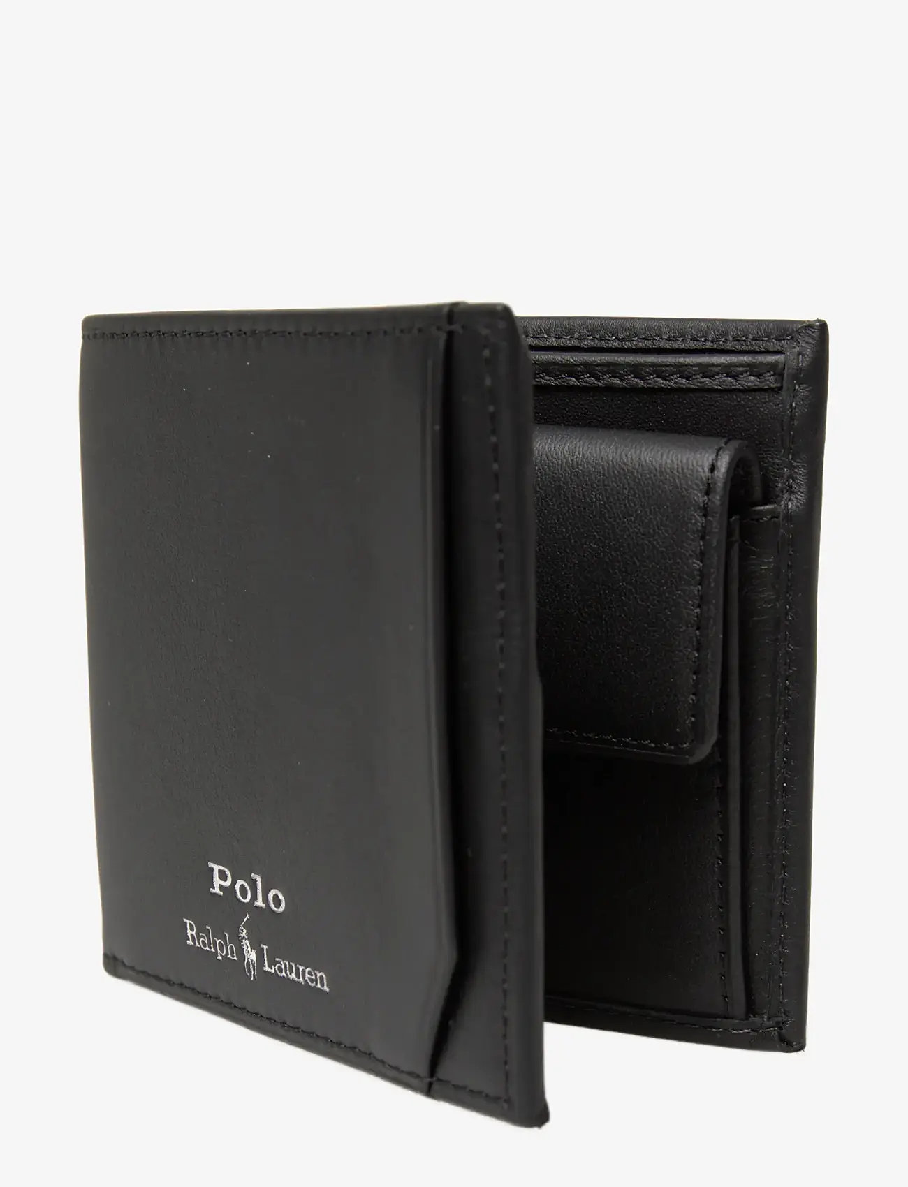 Polo Ralph Lauren - Smooth Leather Billfold Coin Wallet - plånböcker - black - 3