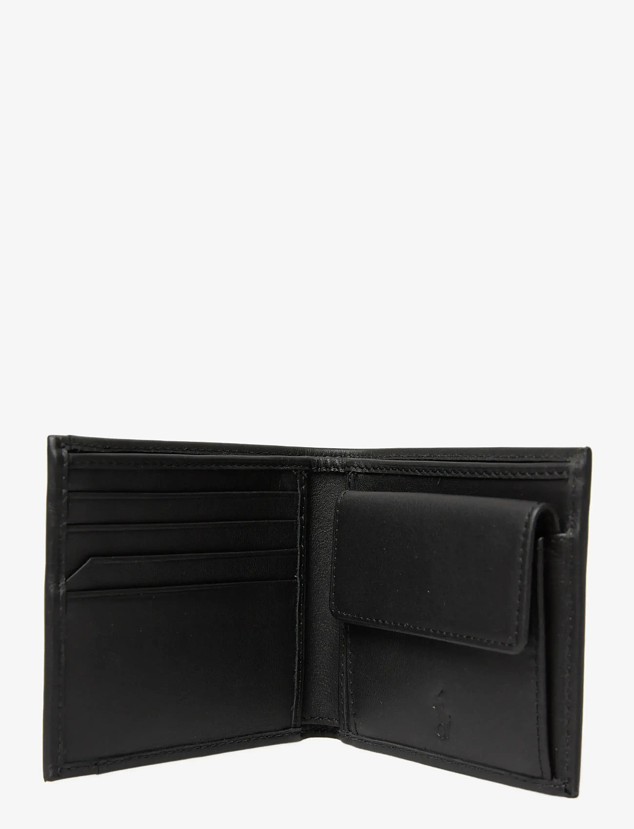 Polo Ralph Lauren - Smooth Leather Billfold Coin Wallet - plånböcker - black - 4