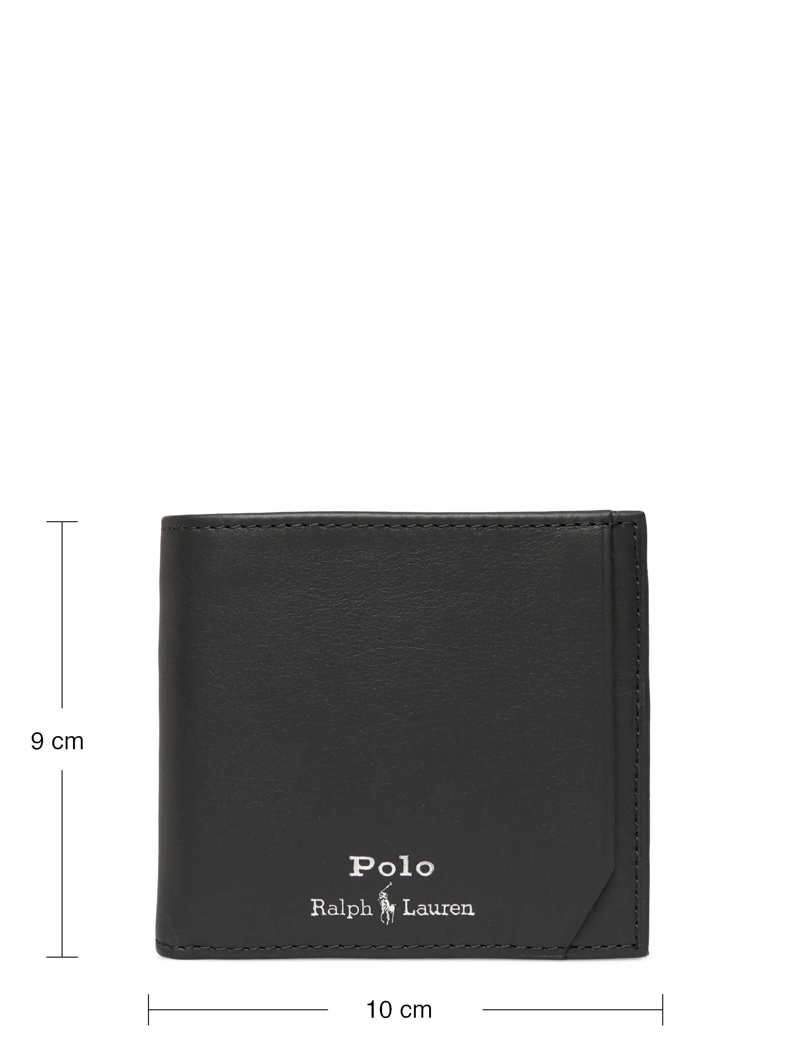 Polo Ralph Lauren - Smooth Leather Billfold Coin Wallet - black - 5