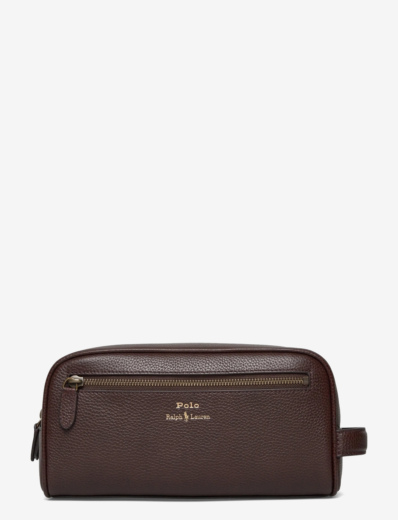 Polo Ralph Lauren - Pebbled Leather Travel Case - shoppa efter tillfälle - dark brown - 0