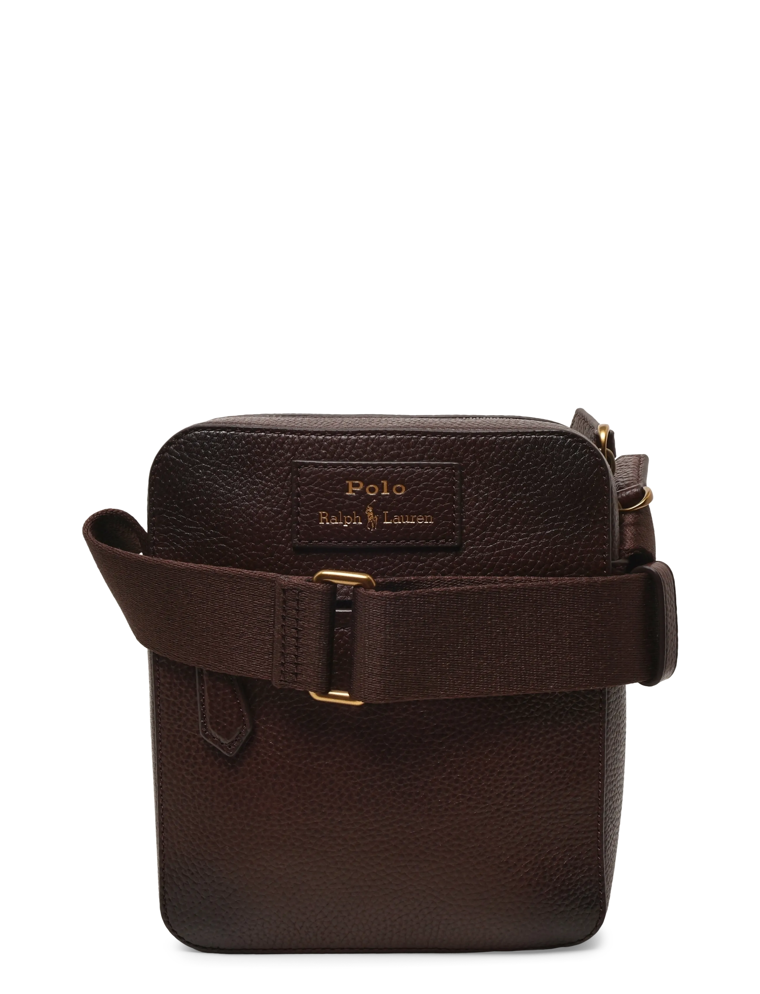 Polo Ralph Lauren PEBBLE LEATHER-CROSSBODY-CXB-SMA - Schultertaschen - DARK BROWN / brown