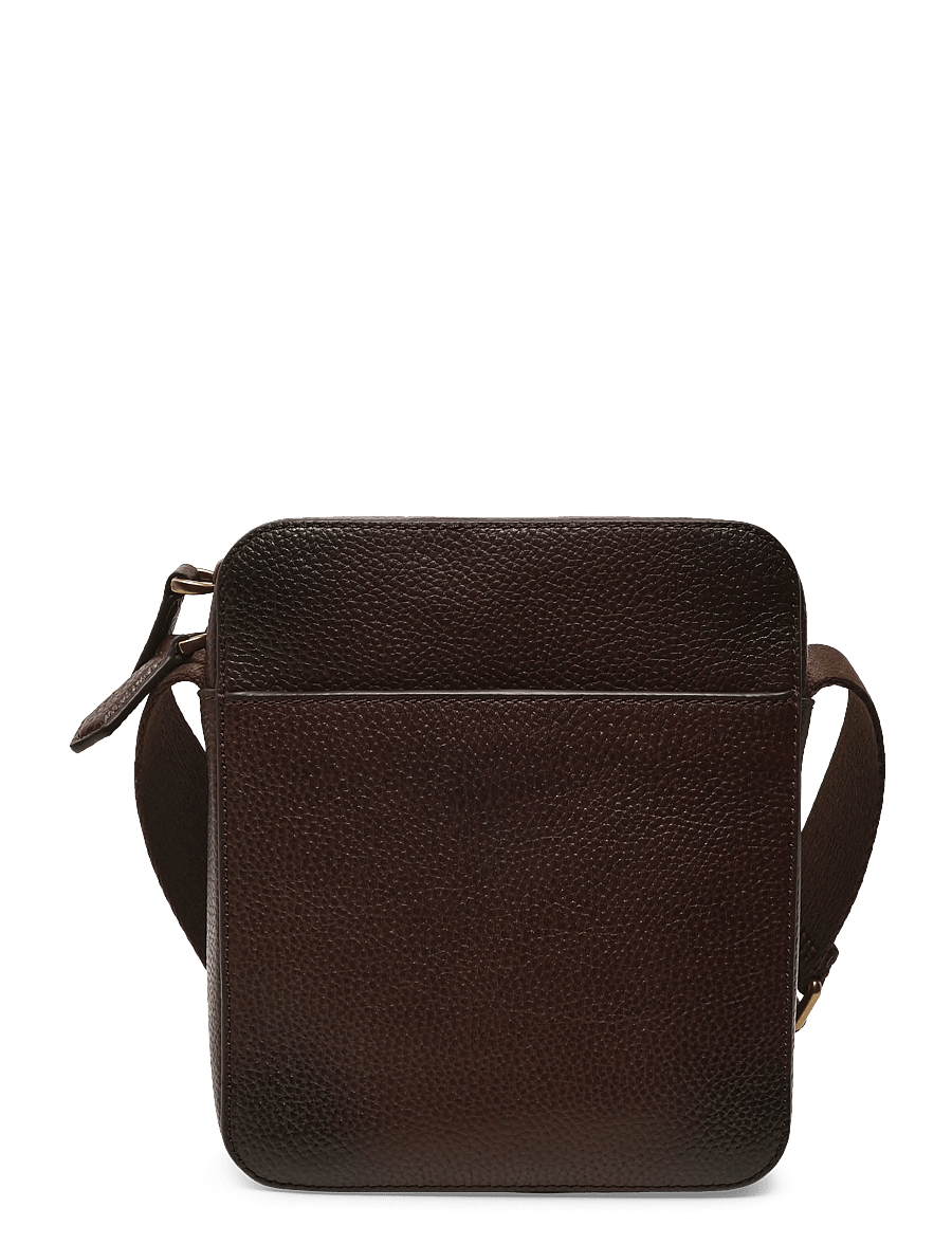 Polo Ralph Lauren - PEBBLE LEATHER-CROSSBODY-CXB-SMA - nach anlass kaufen - dark brown - 1