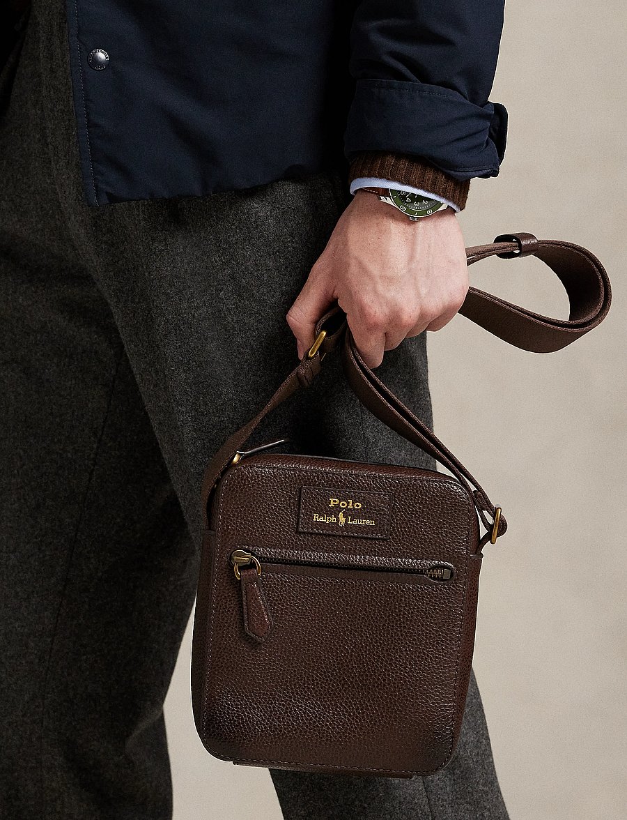Polo Ralph Lauren - PEBBLE LEATHER-CROSSBODY-CXB-SMA - nach anlass kaufen - dark brown - 3