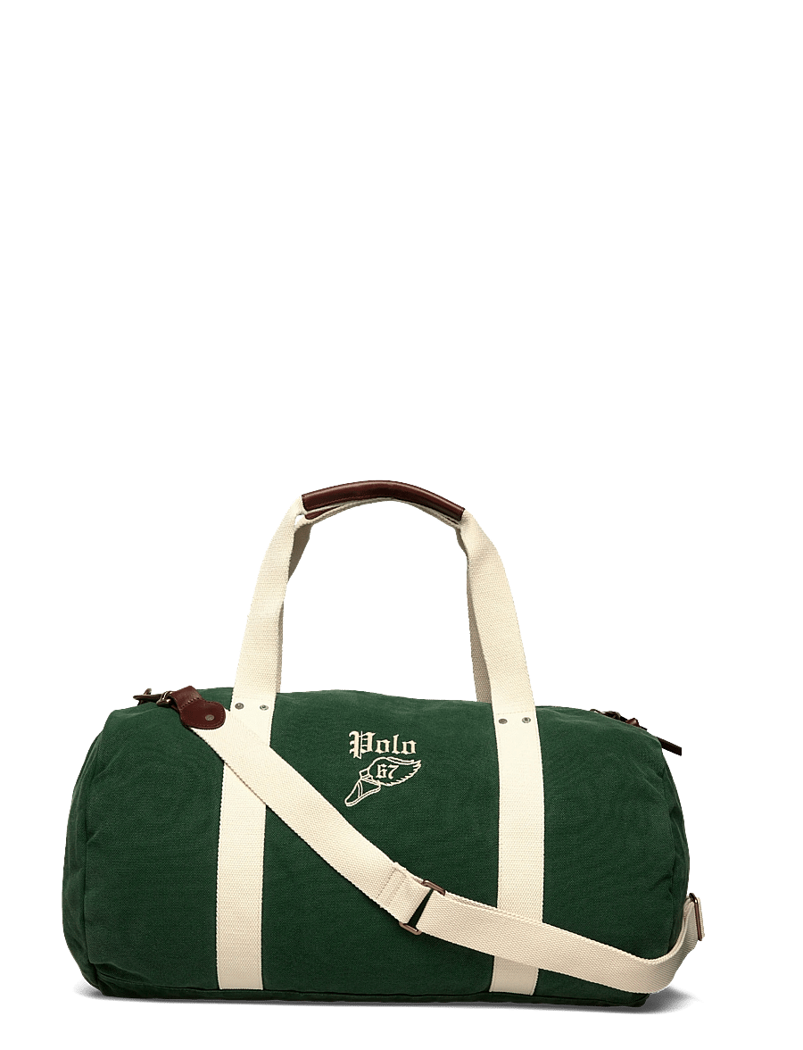 Polo Ralph Lauren - Embroidered Canvas Duffel - Íþróttatöskur - green/cream - 0