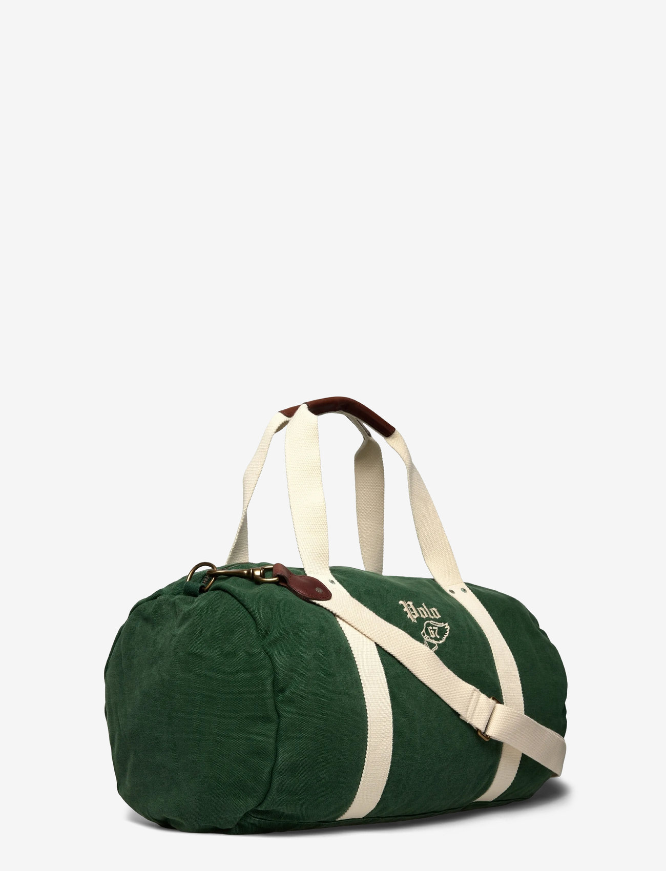 Polo Ralph Lauren - Embroidered Canvas Duffel - duffel bags - green/cream - 2
